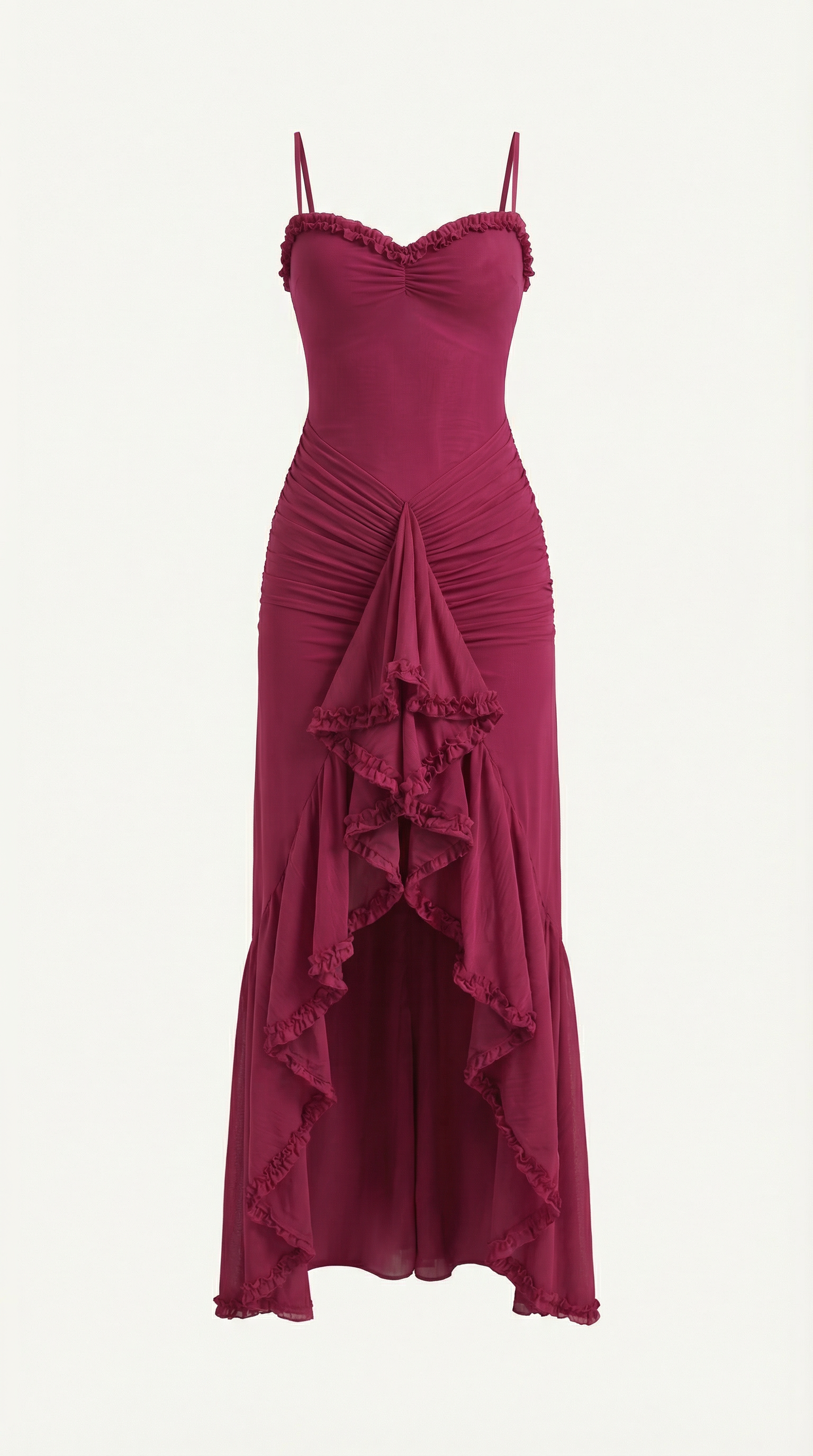 Wisteria Women's Sweetheart Ruffle Trim Maxi Gown