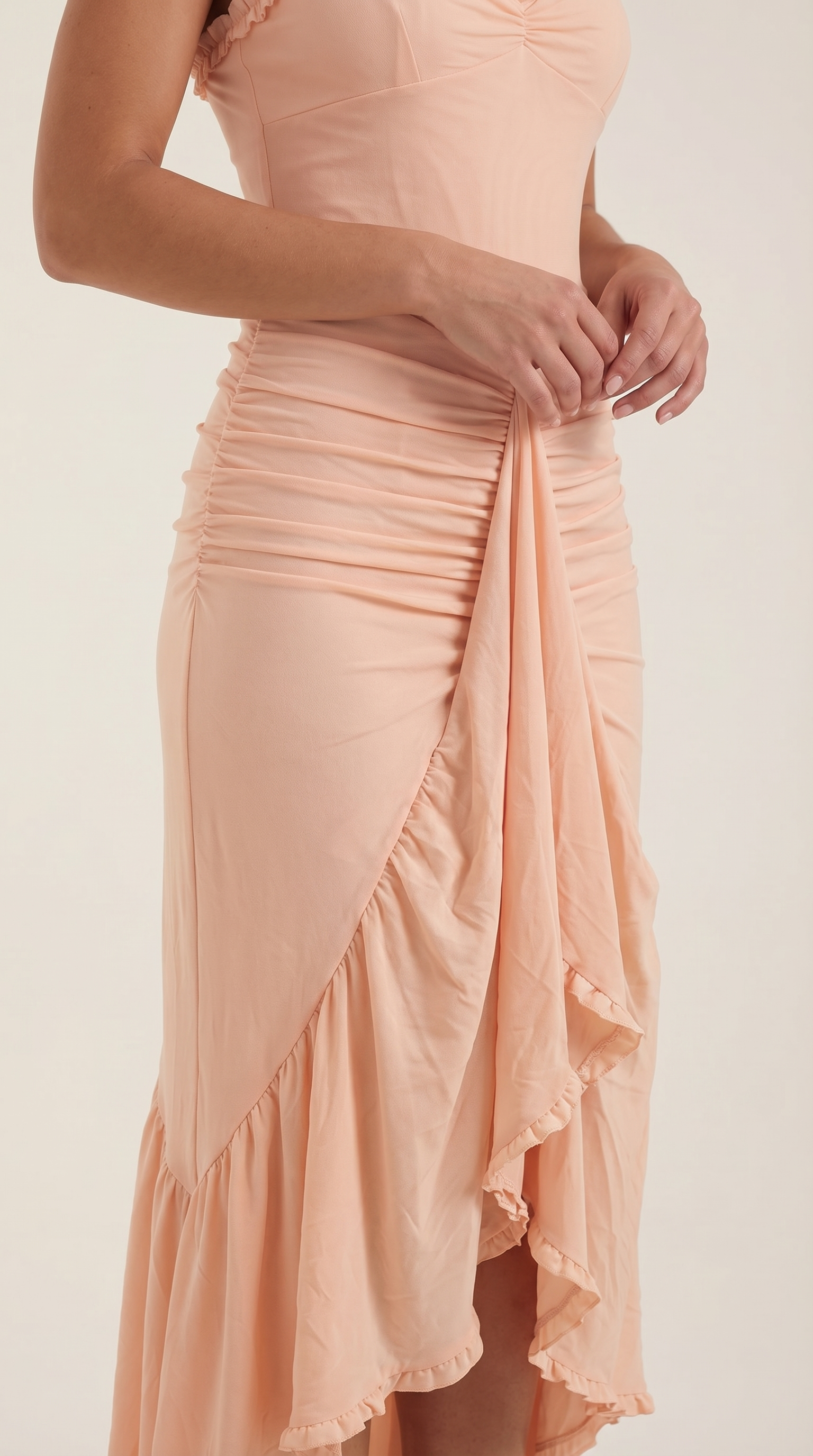 Wisteria Women's Sweetheart Ruffle Trim Maxi Gown