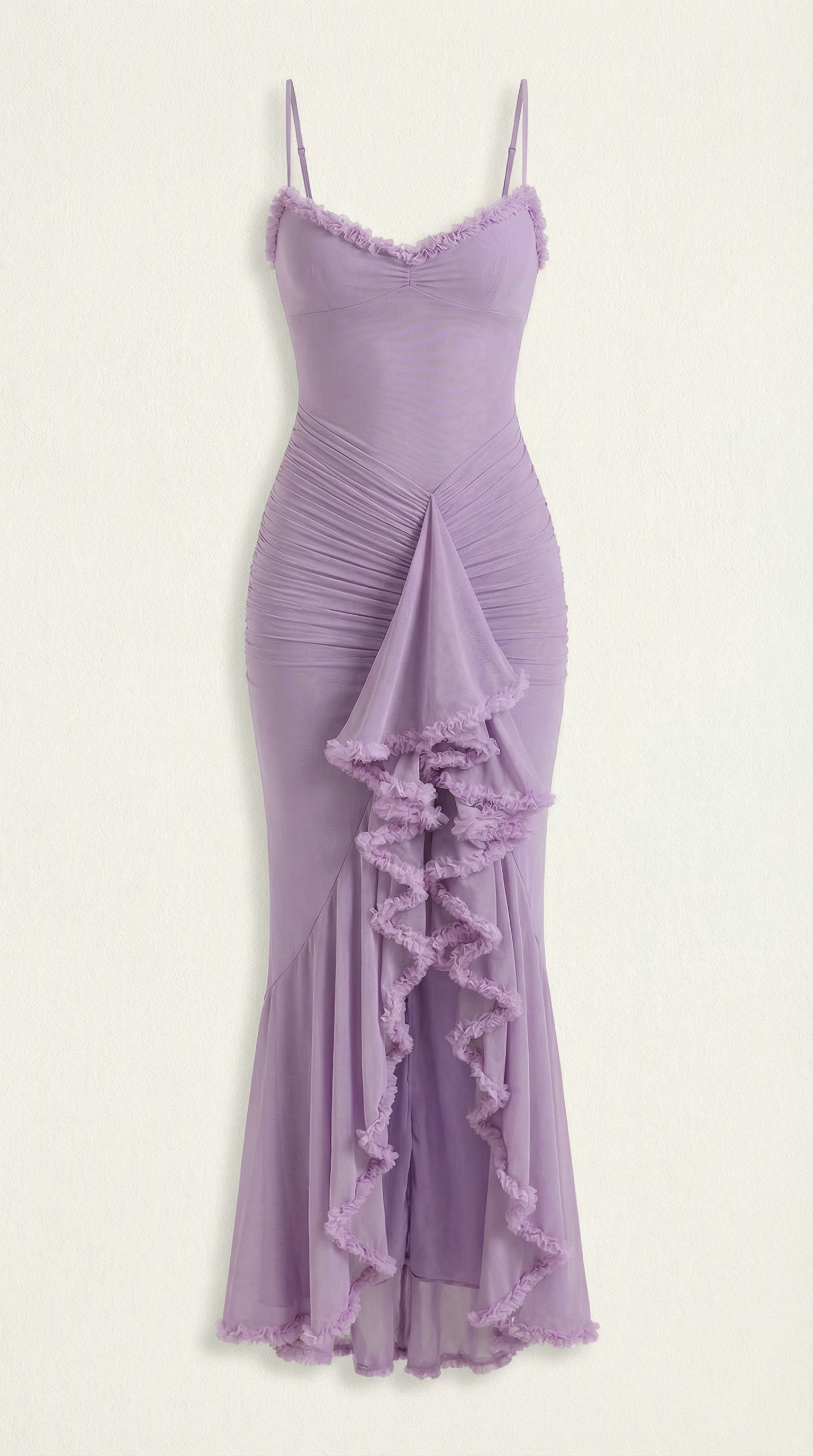 Wisteria Women's Sweetheart Ruffle Trim Maxi Gown