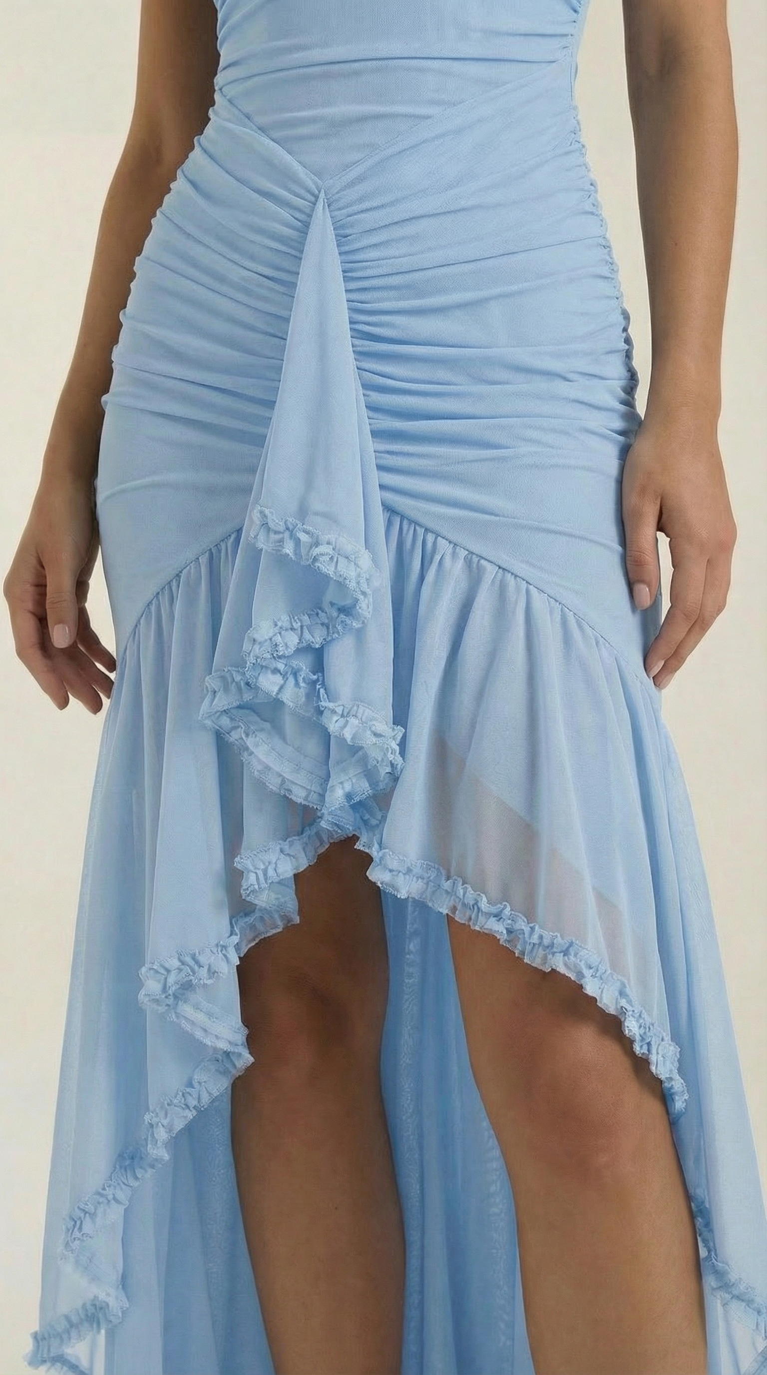 Wisteria Women's Sweetheart Ruffle Trim Maxi Gown