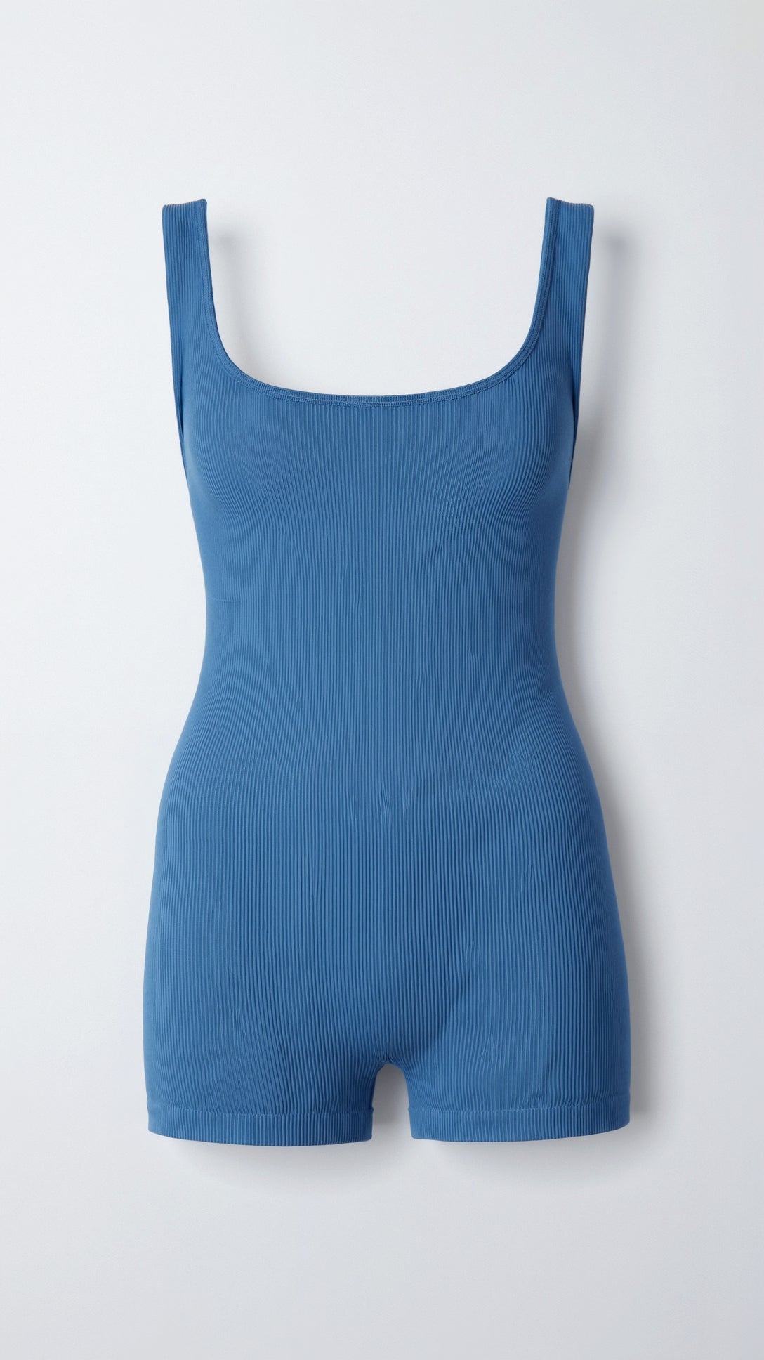 Women's Ribbed Square Neck Mid-Thigh Bodysuit