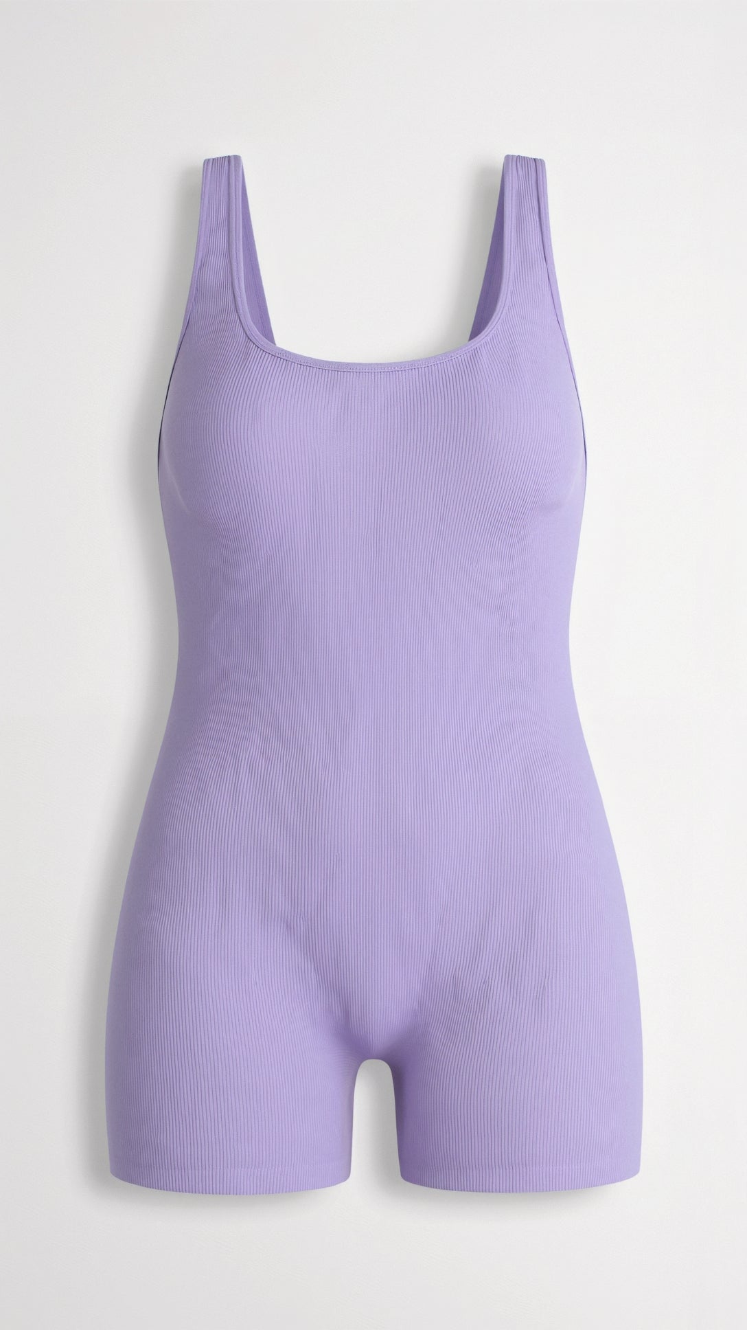 Women's Ribbed Square Neck Mid-Thigh Bodysuit