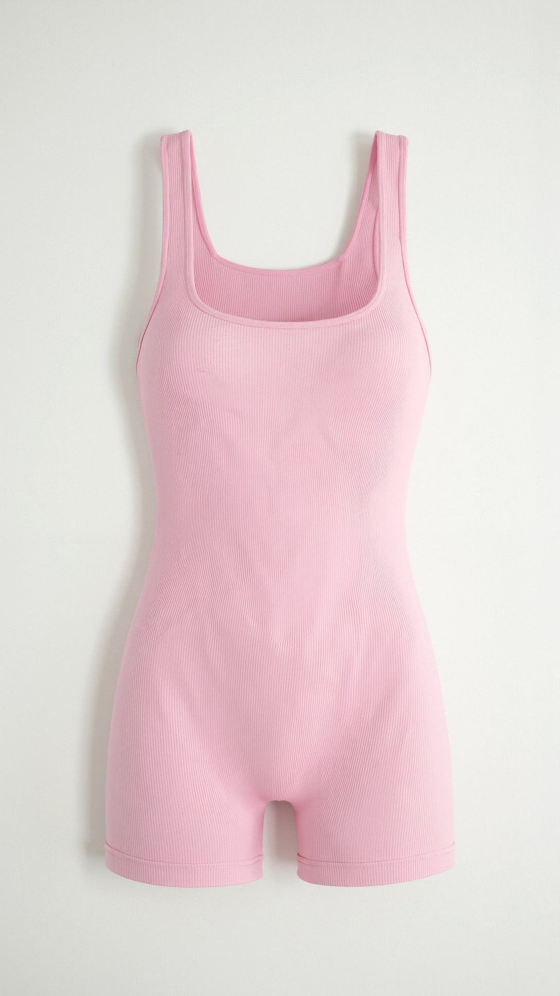 Women's Ribbed Square Neck Mid-Thigh Bodysuit
