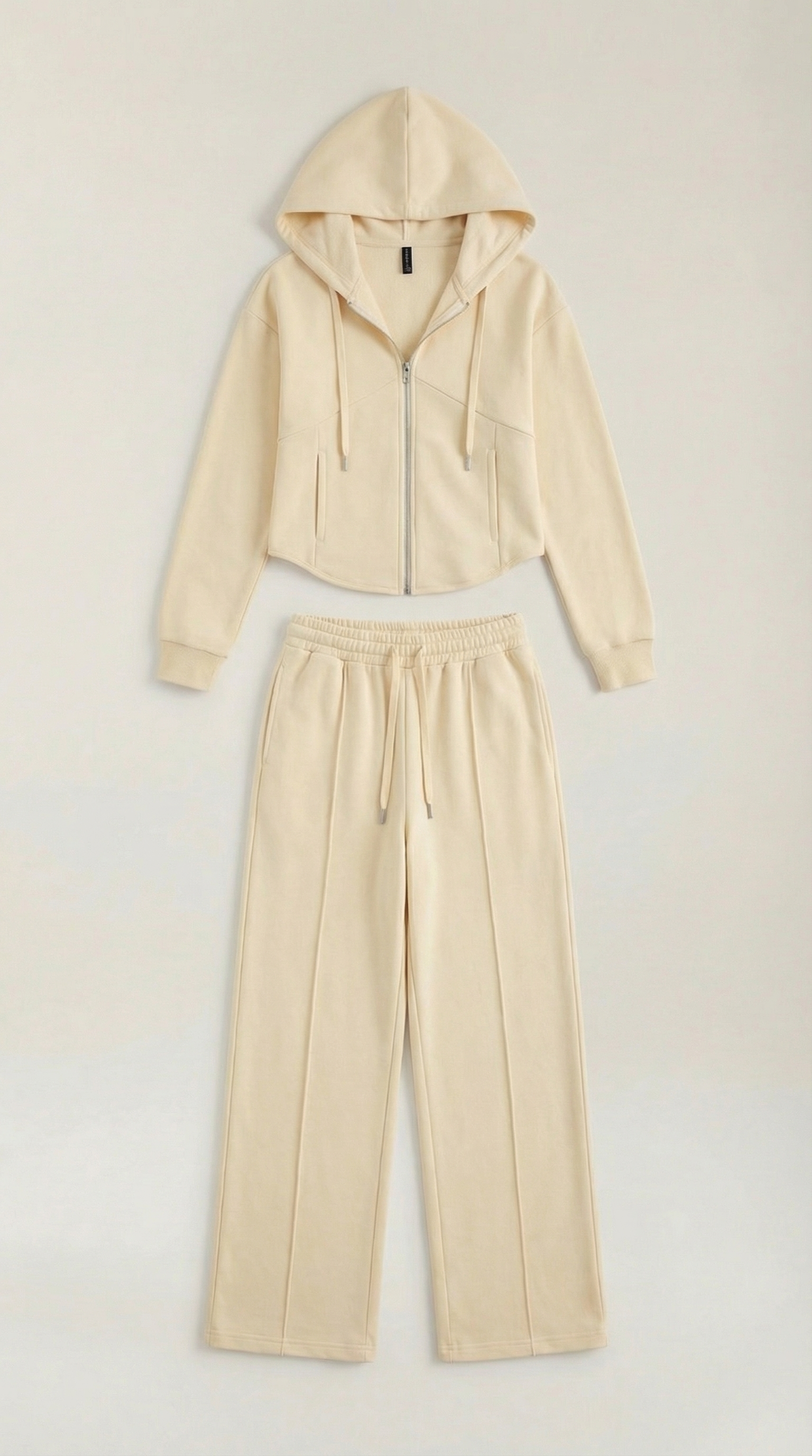 Yolanda Women's Zip Hoodie and Wide Leg Trousers Set