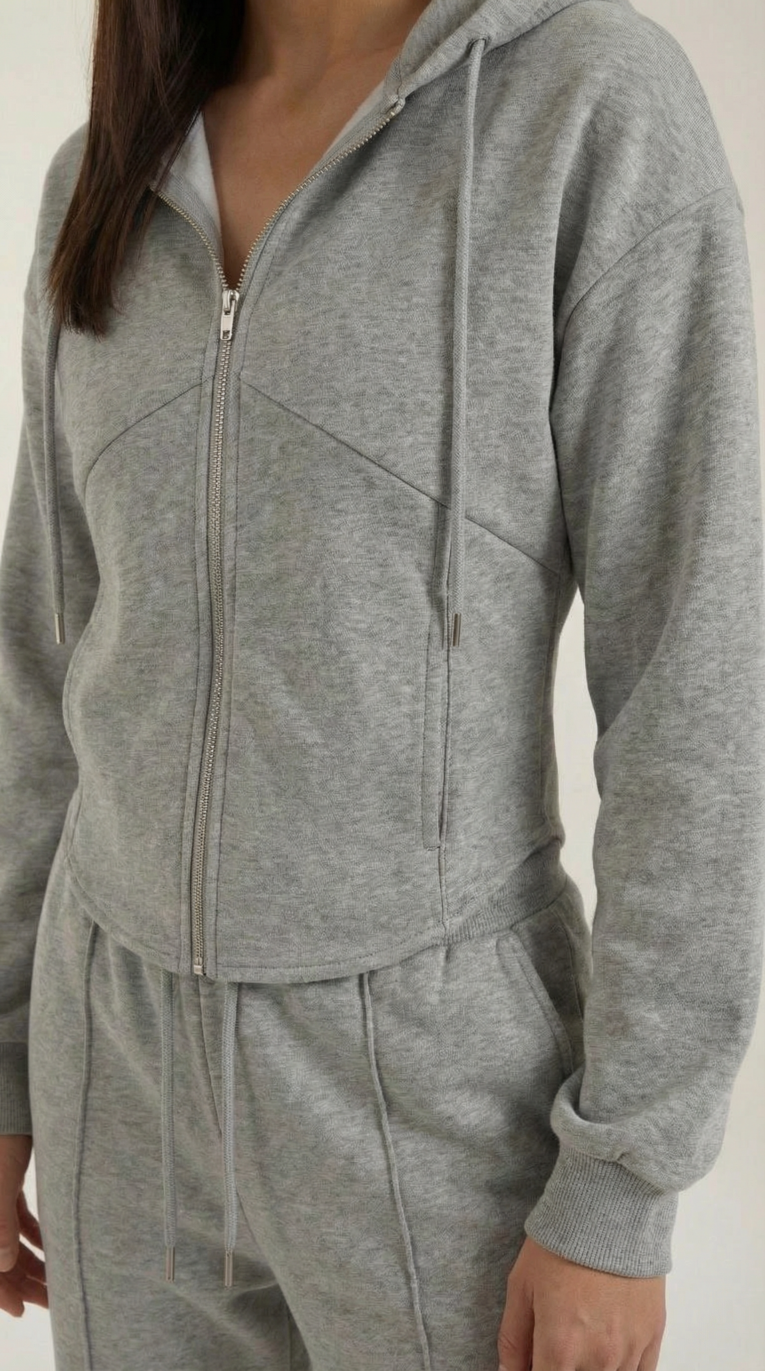 Yolanda Women's Zip Hoodie and Wide Leg Trousers Set