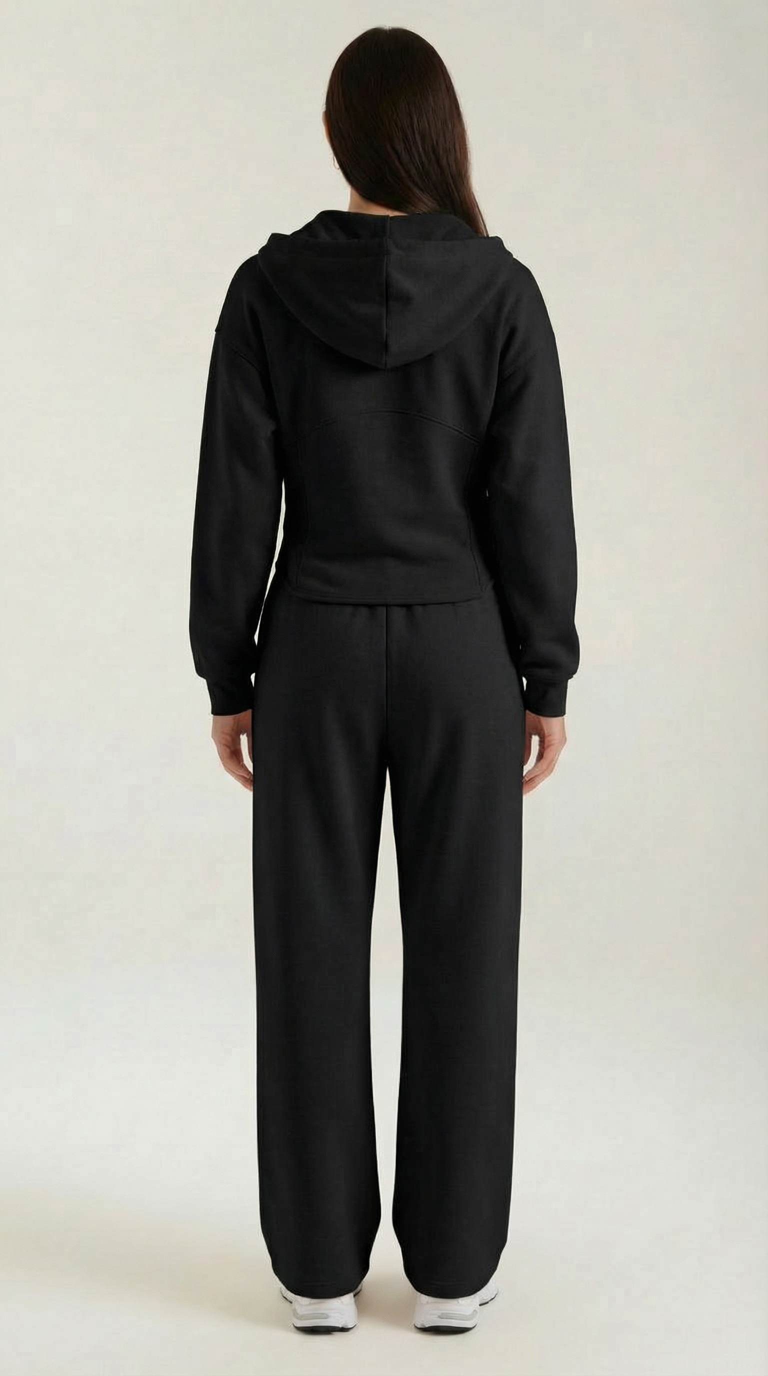 Yolanda Women's Zip Hoodie and Wide Leg Trousers Set