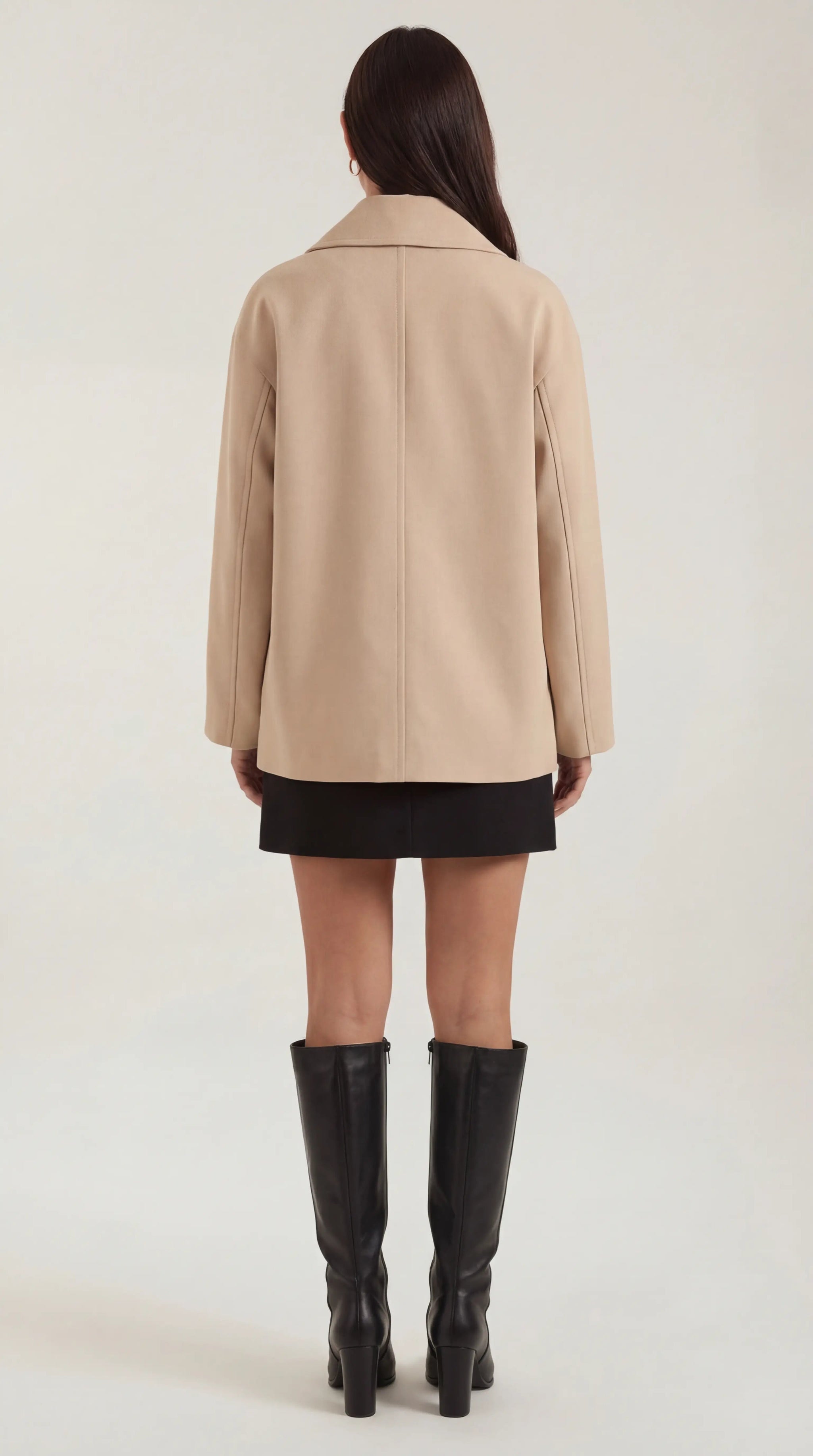 Amanda Women's Oversized Asymmetric Button Coat