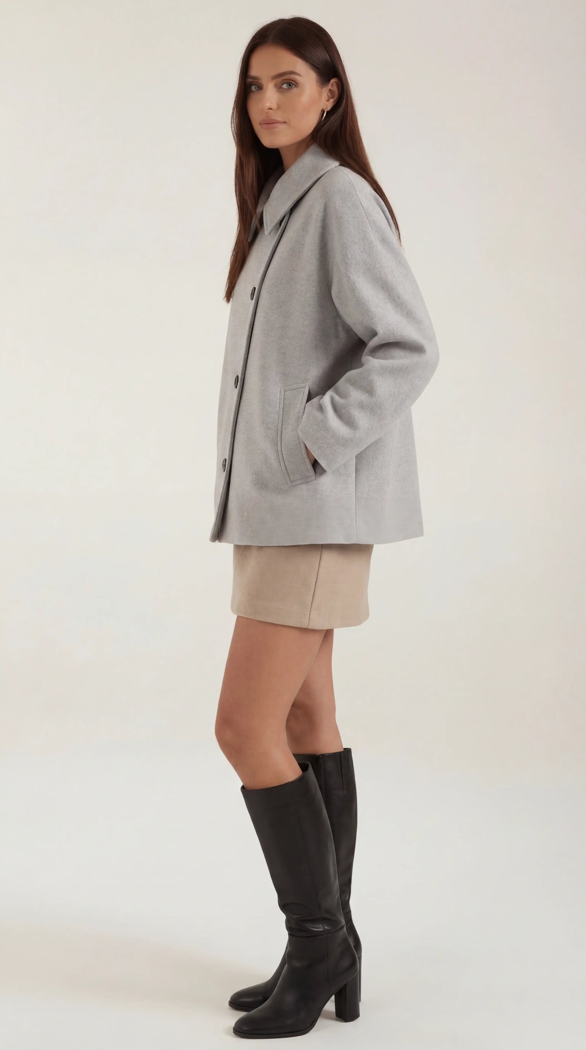 Amanda Women's Oversized Asymmetric Button Coat