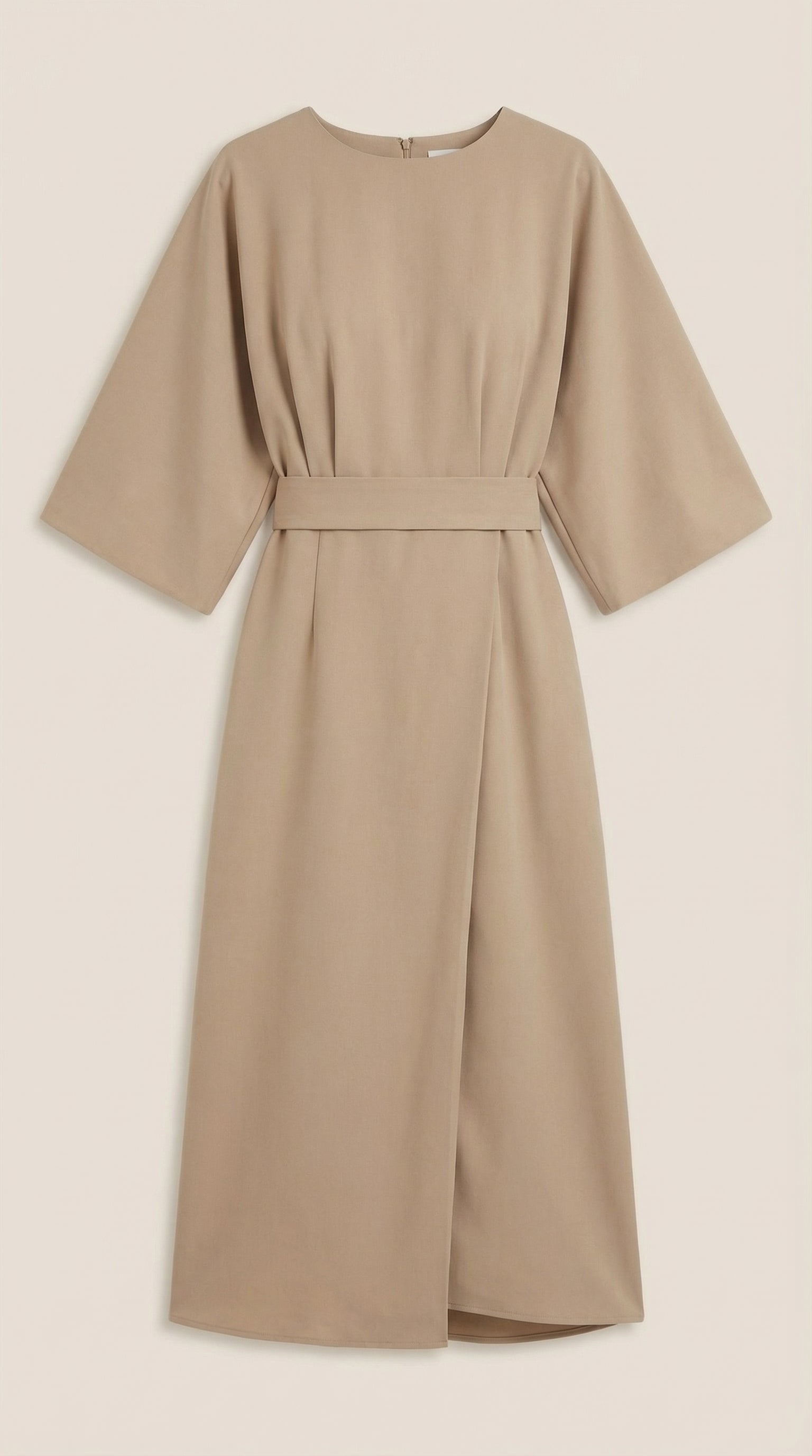 Ana Women's Bell Sleeve Belted Wrap Midi Dress