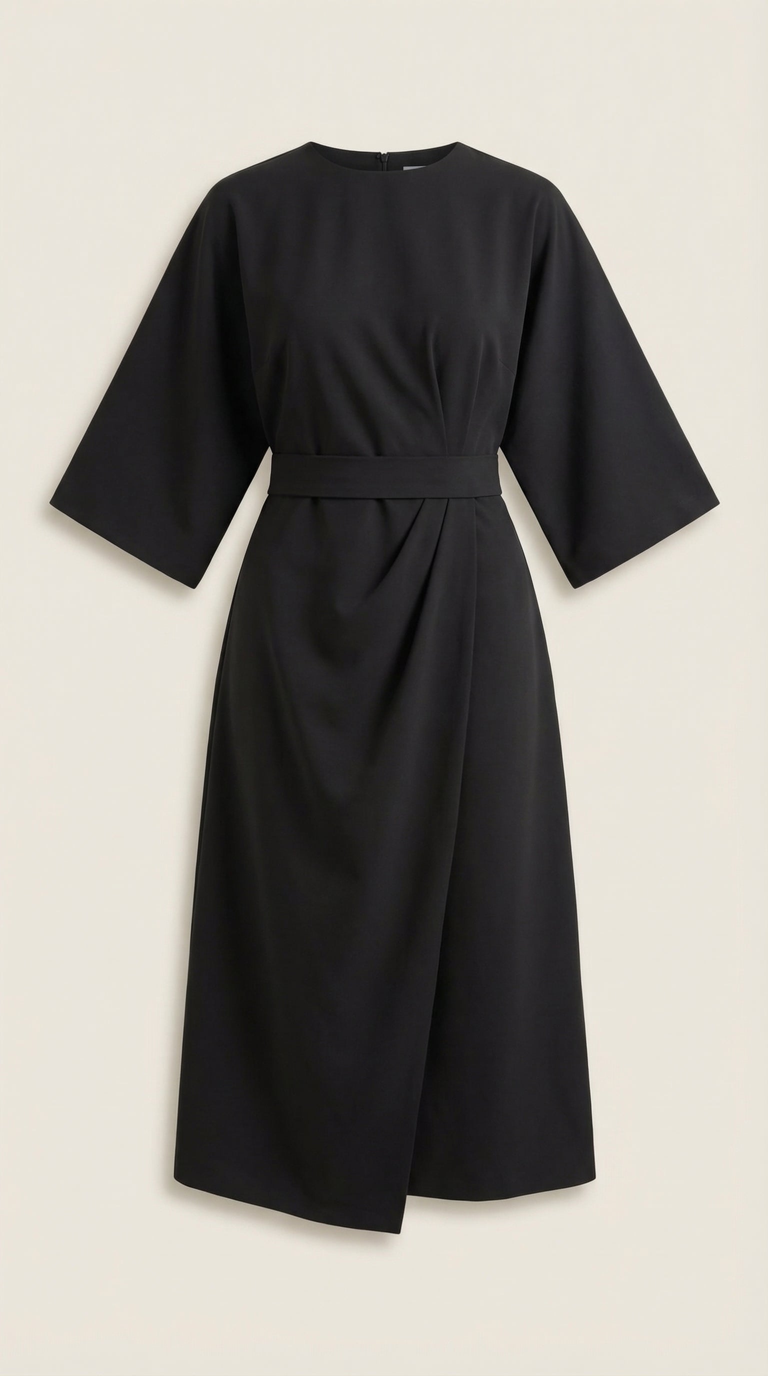 Ana Women's Bell Sleeve Belted Wrap Midi Dress