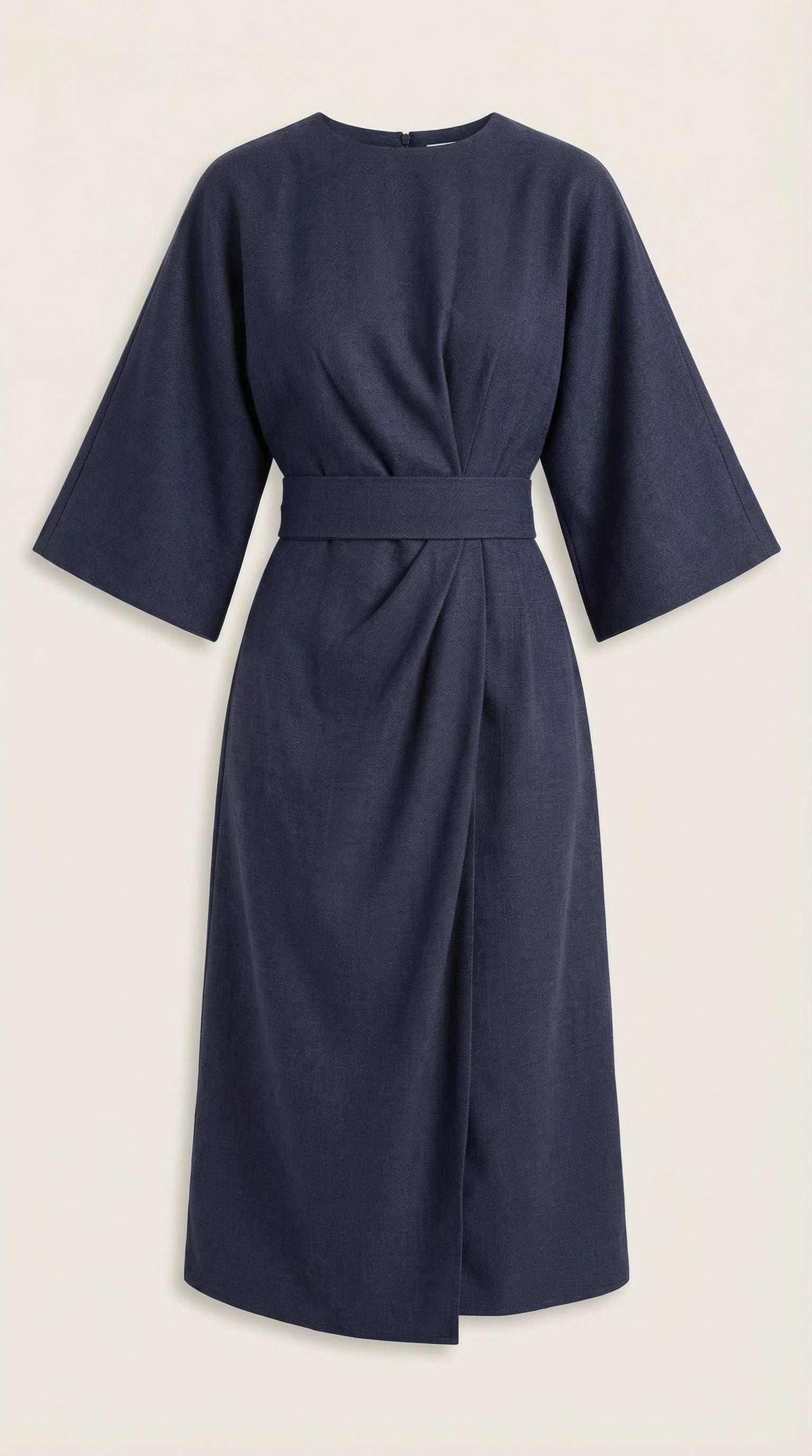 Ana Women's Bell Sleeve Belted Wrap Midi Dress