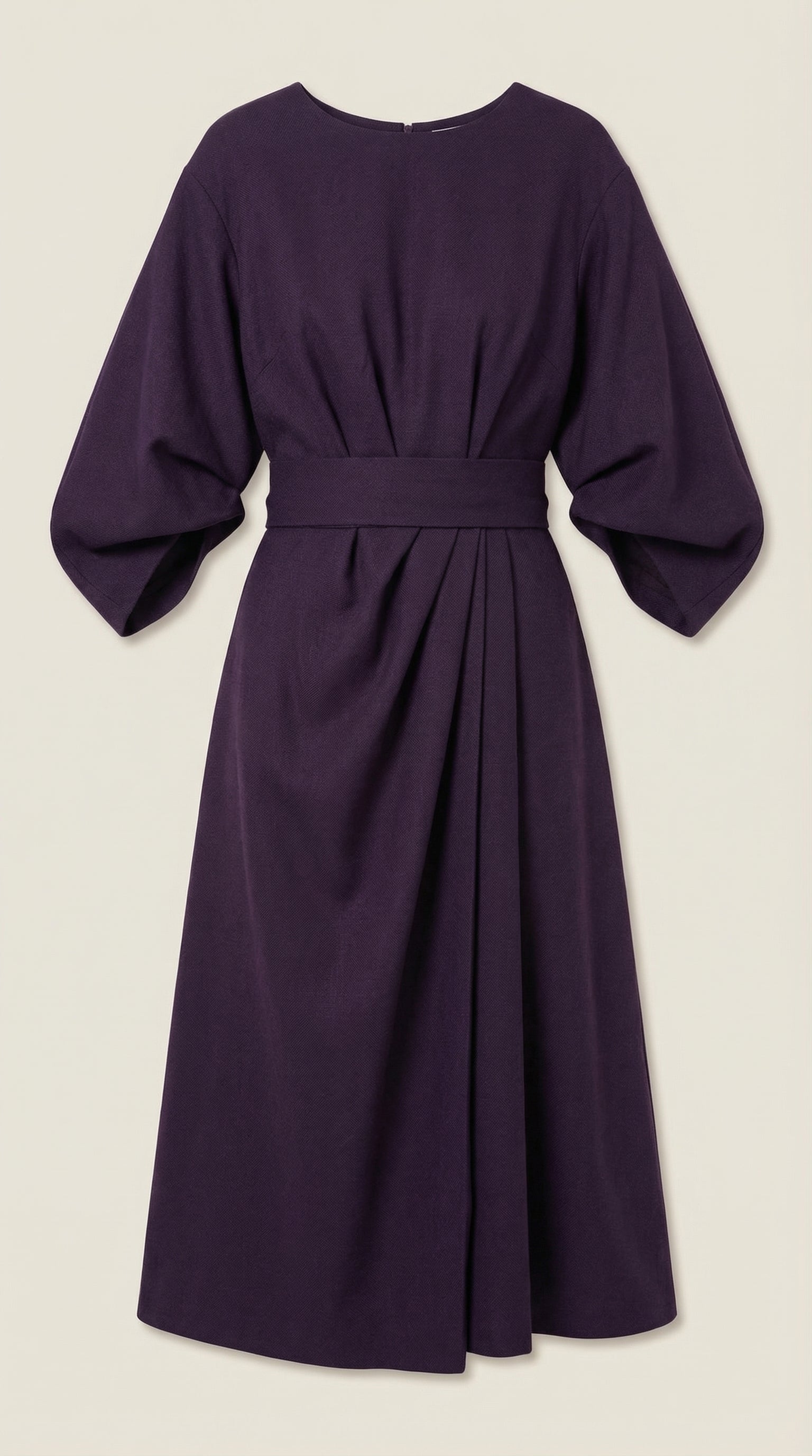 Ana Women's Bell Sleeve Belted Wrap Midi Dress