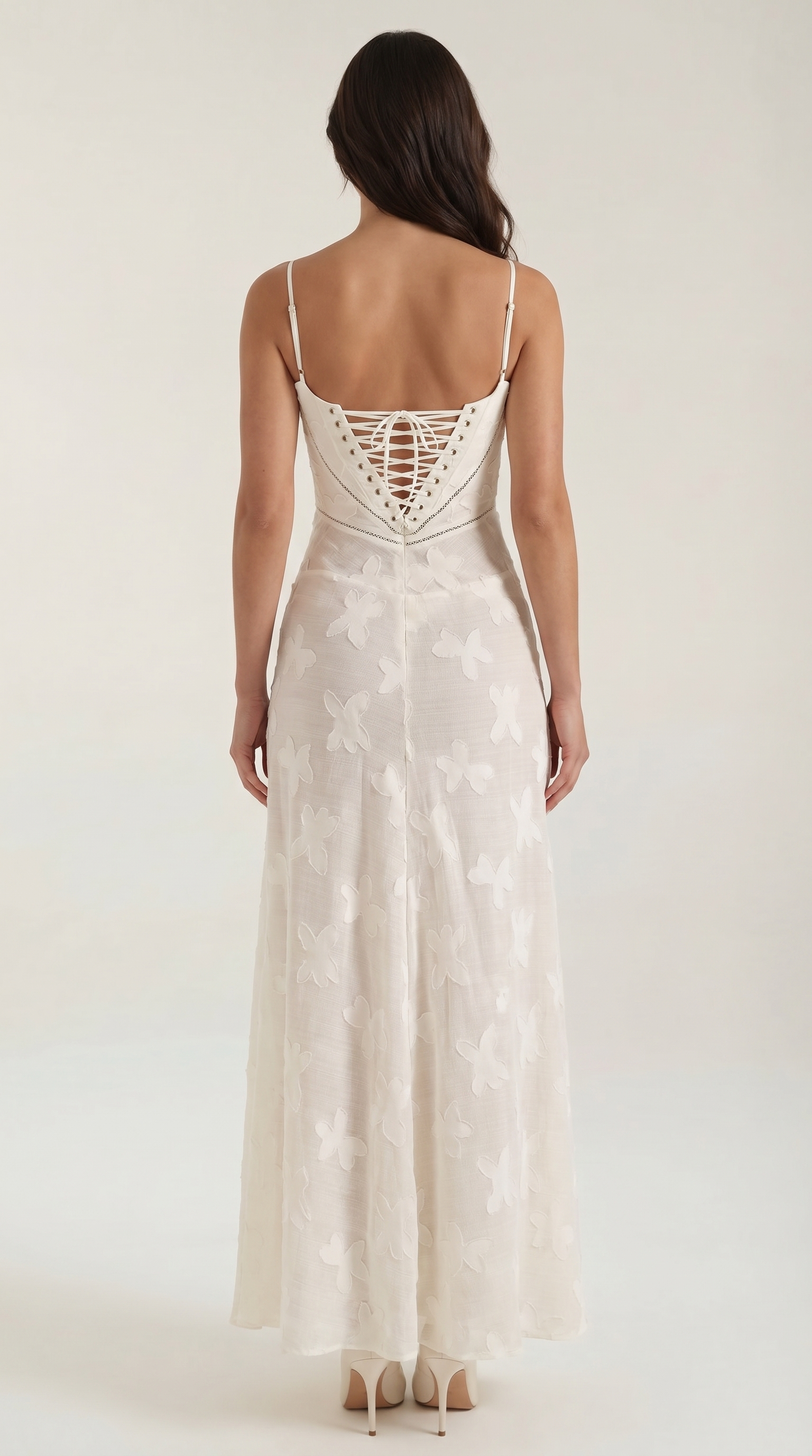 Arabelle Women's Floral Lace Sweetheart Maxi Dress