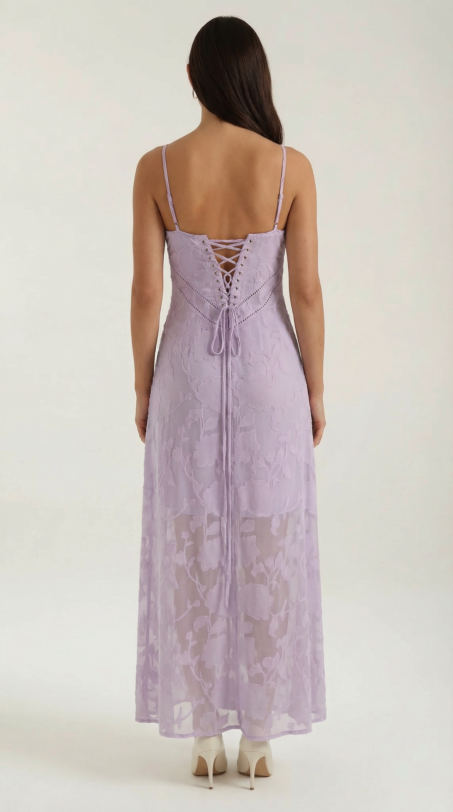 Arabelle Women's Floral Lace Sweetheart Maxi Dress