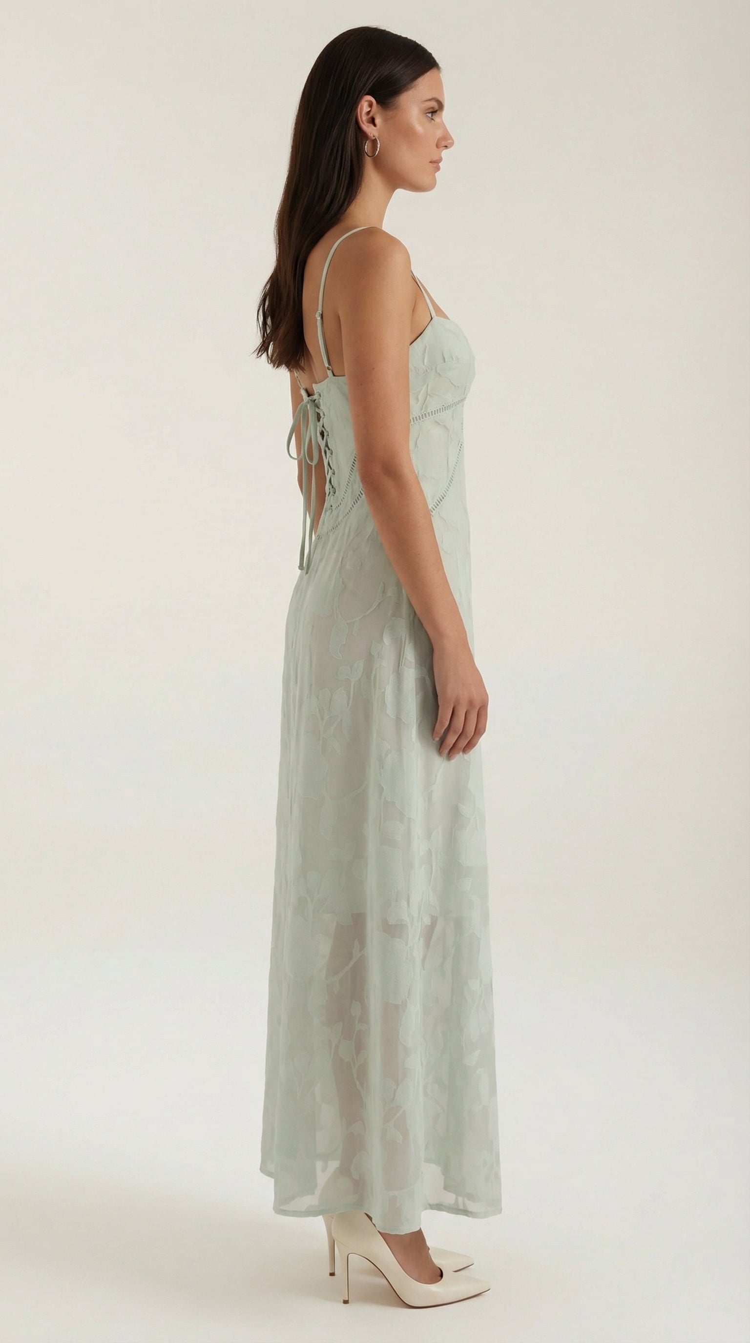 Arabelle Women's Floral Lace Sweetheart Maxi Dress