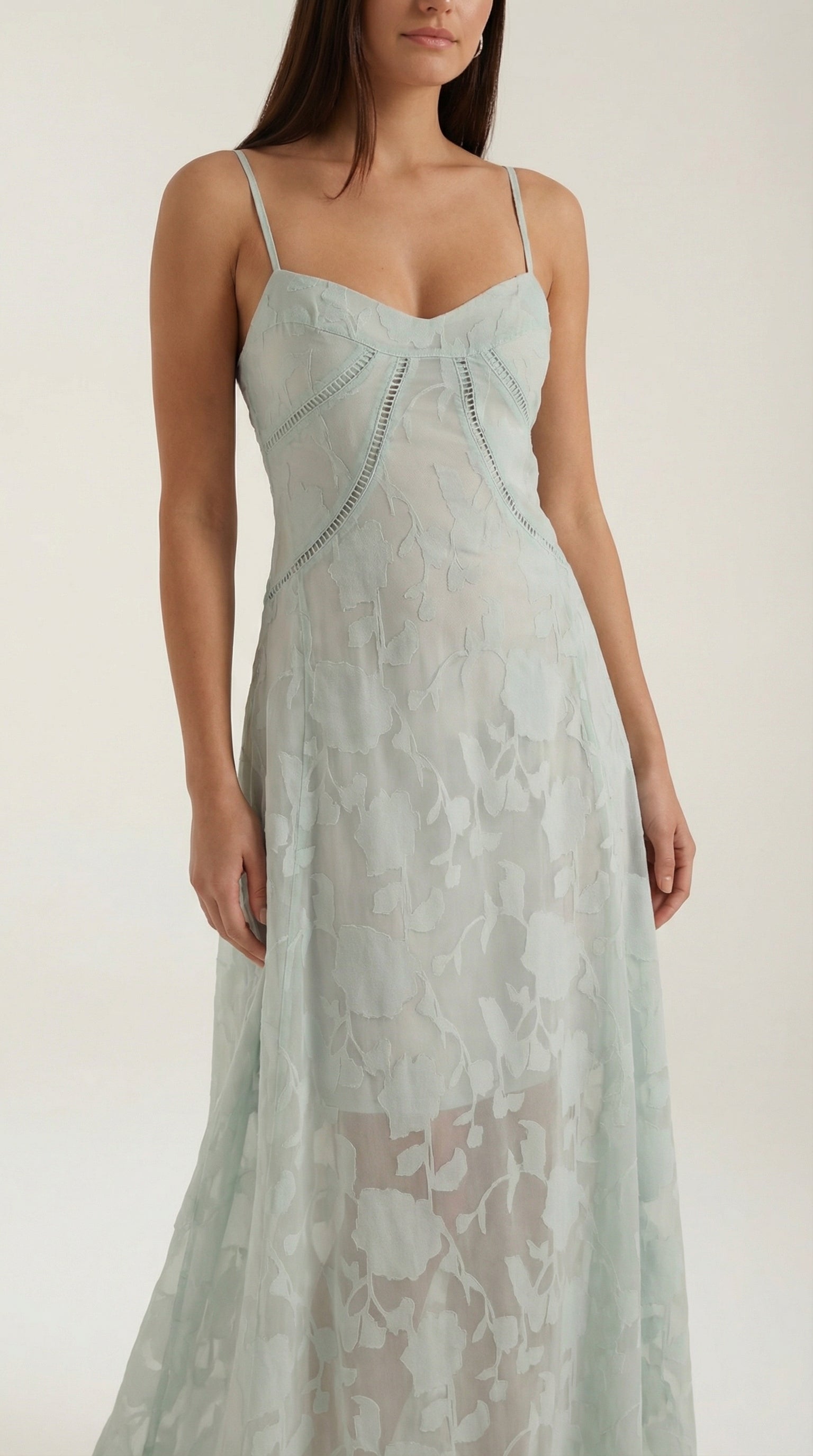 Arabelle Women's Floral Lace Sweetheart Maxi Dress
