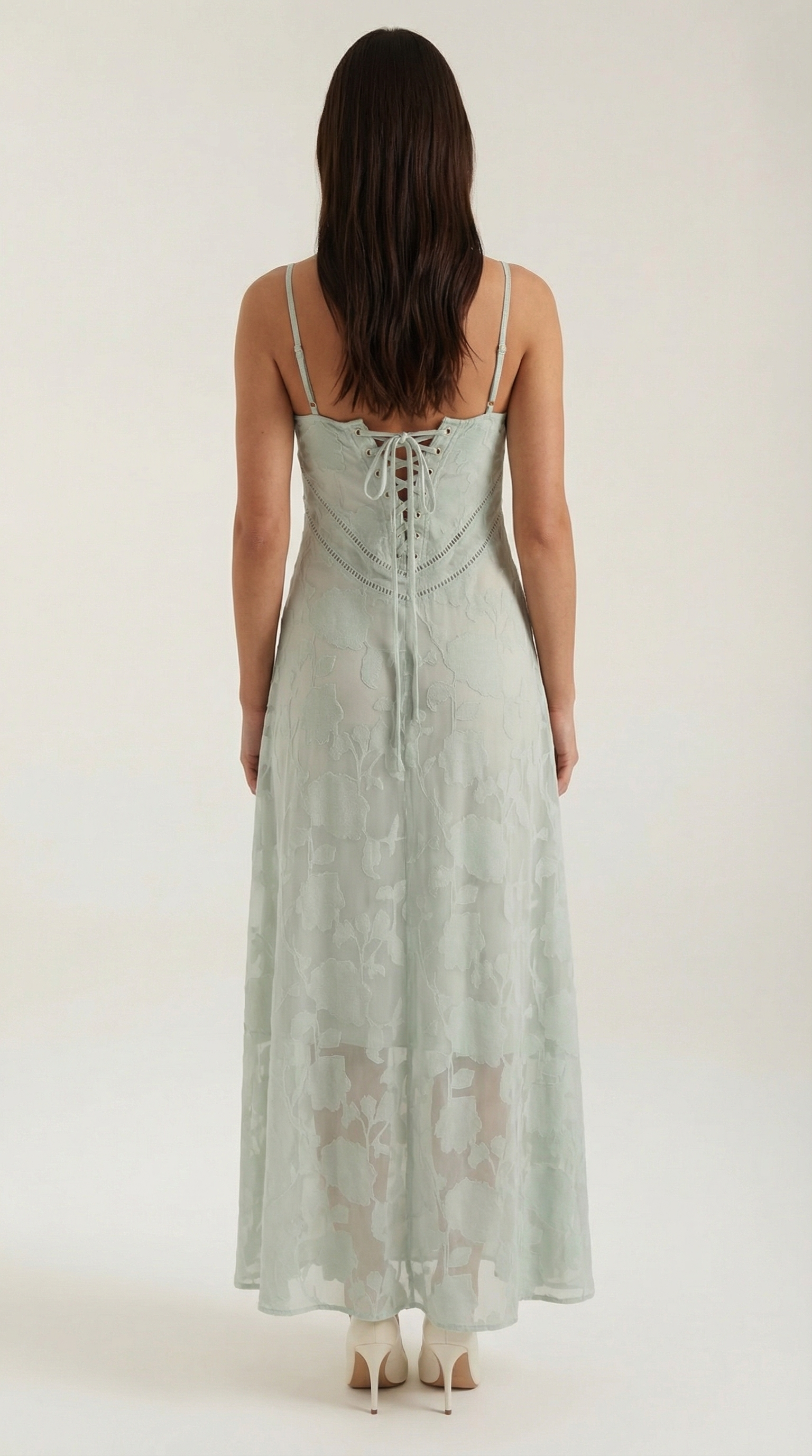 Arabelle Women's Floral Lace Sweetheart Maxi Dress