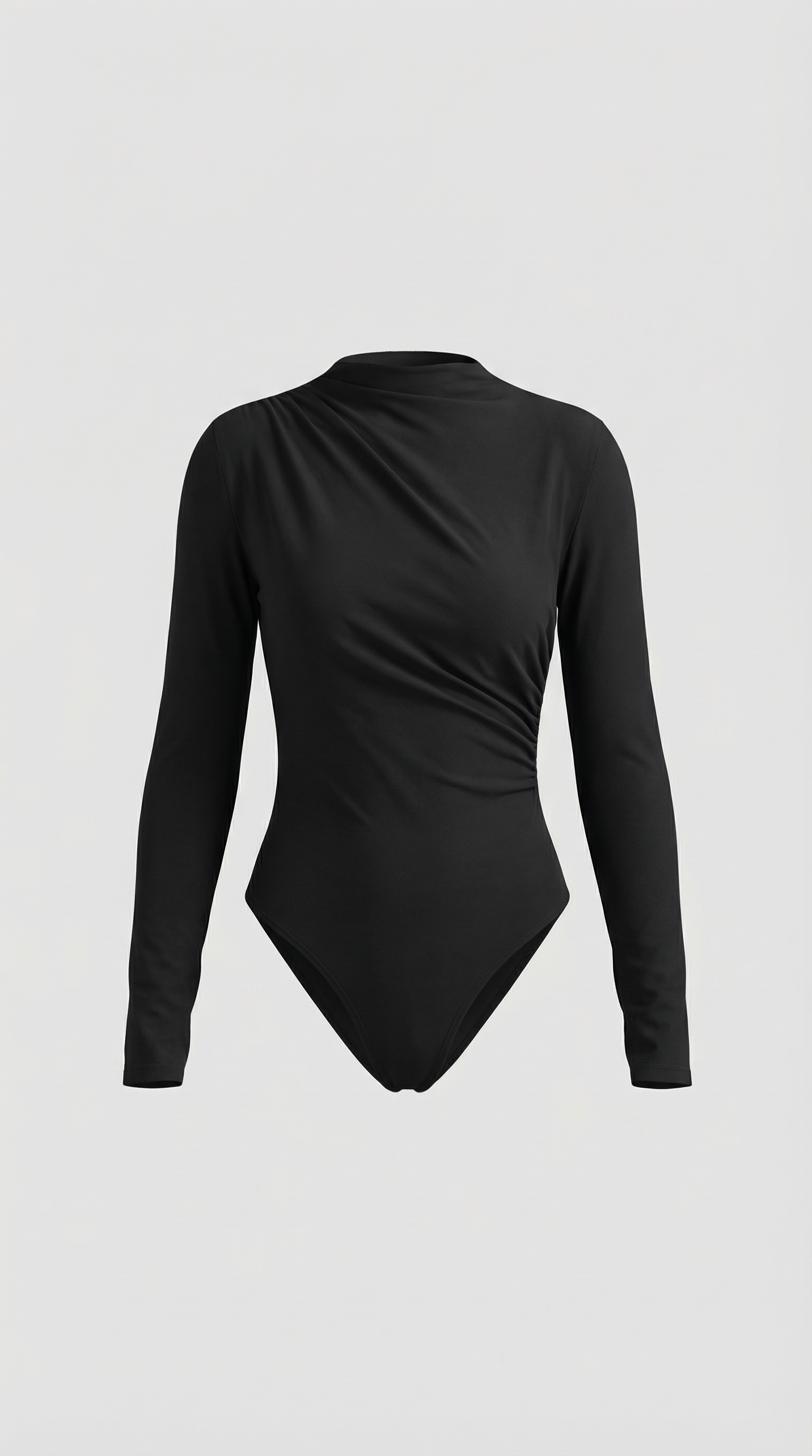 Audrey Women's Crew Neck Ruched Long-Sleeve Bodysuit