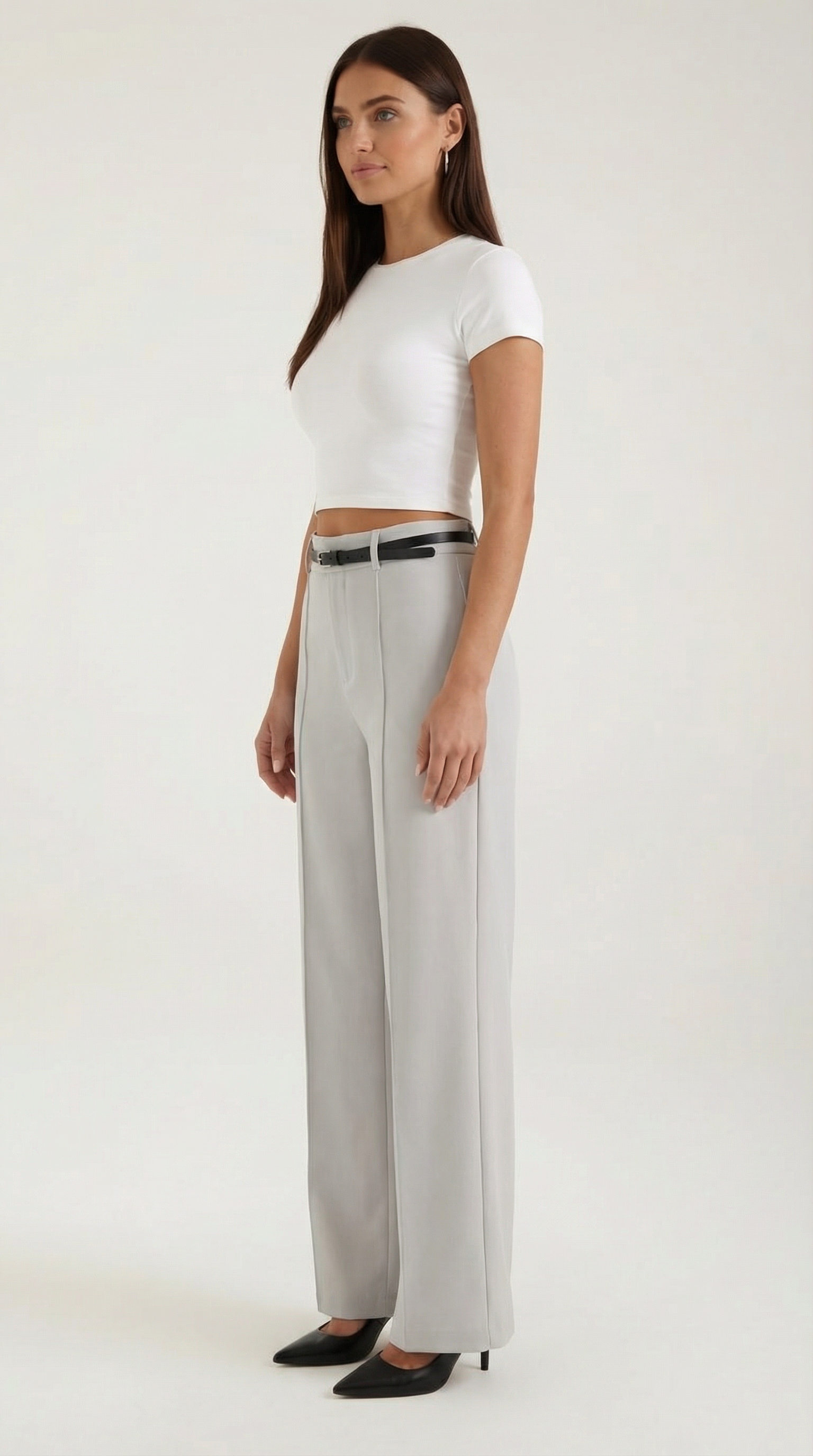 Bertha Women's Pleated Belted Wide-Leg Trousers