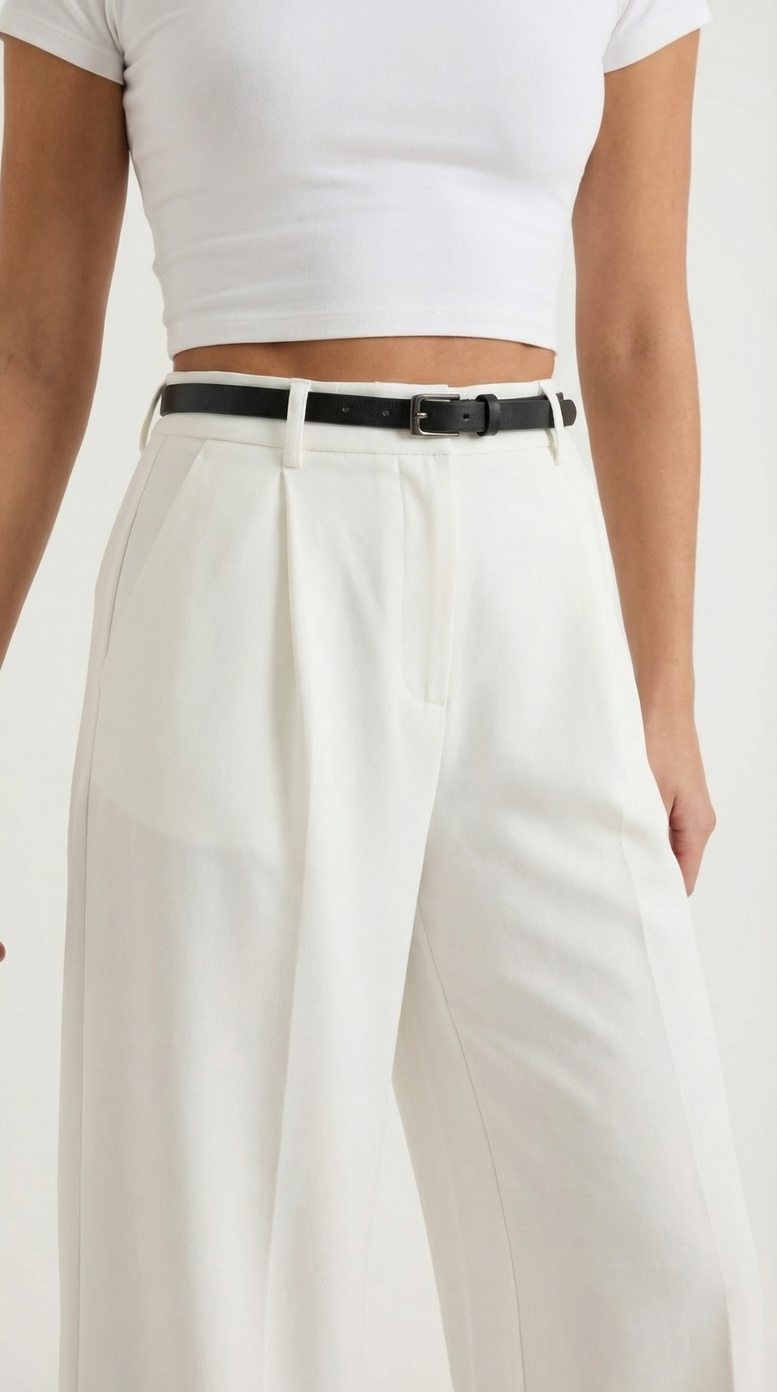 Bertha Women's Pleated Belted Wide-Leg Trousers