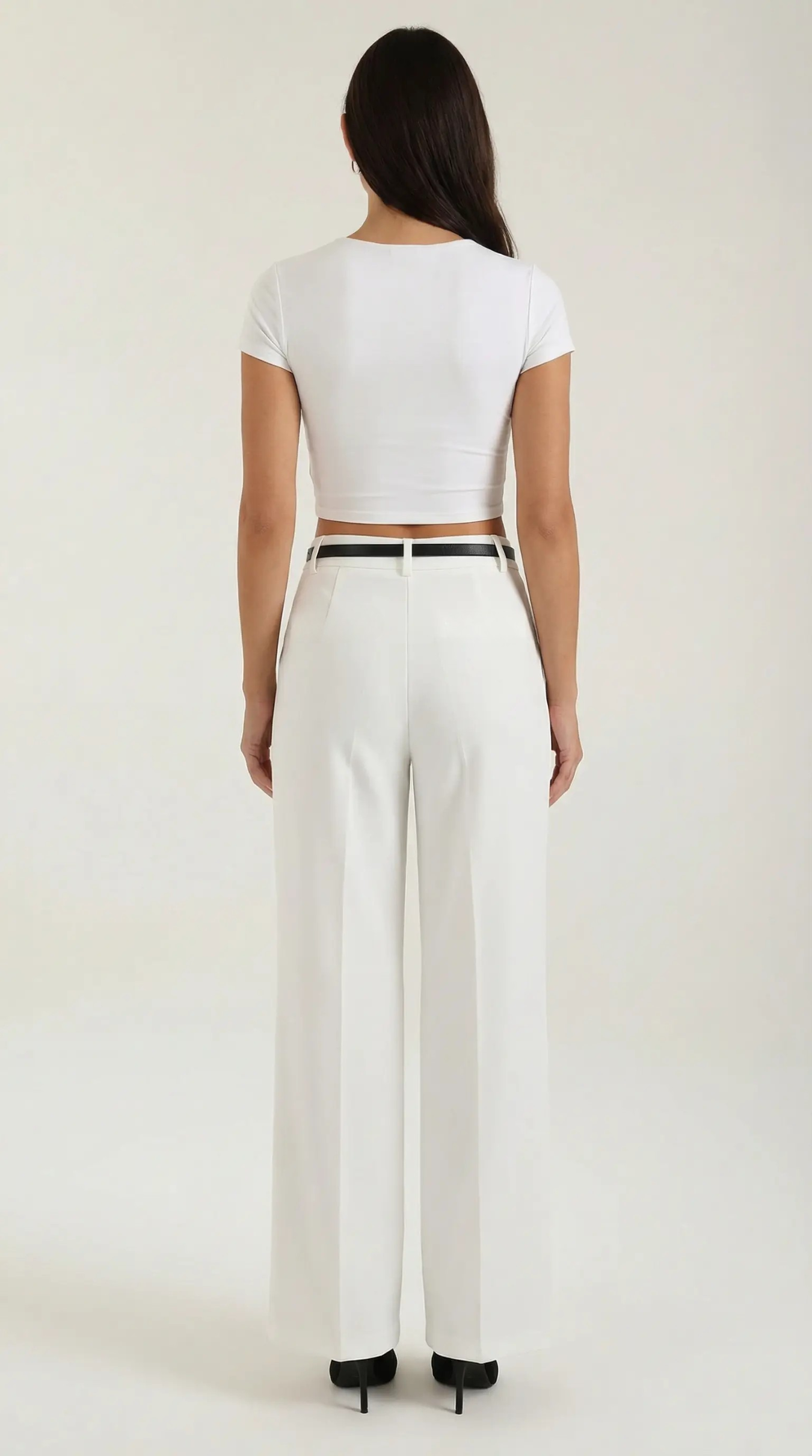 Bertha Women's Pleated Belted Wide-Leg Trousers