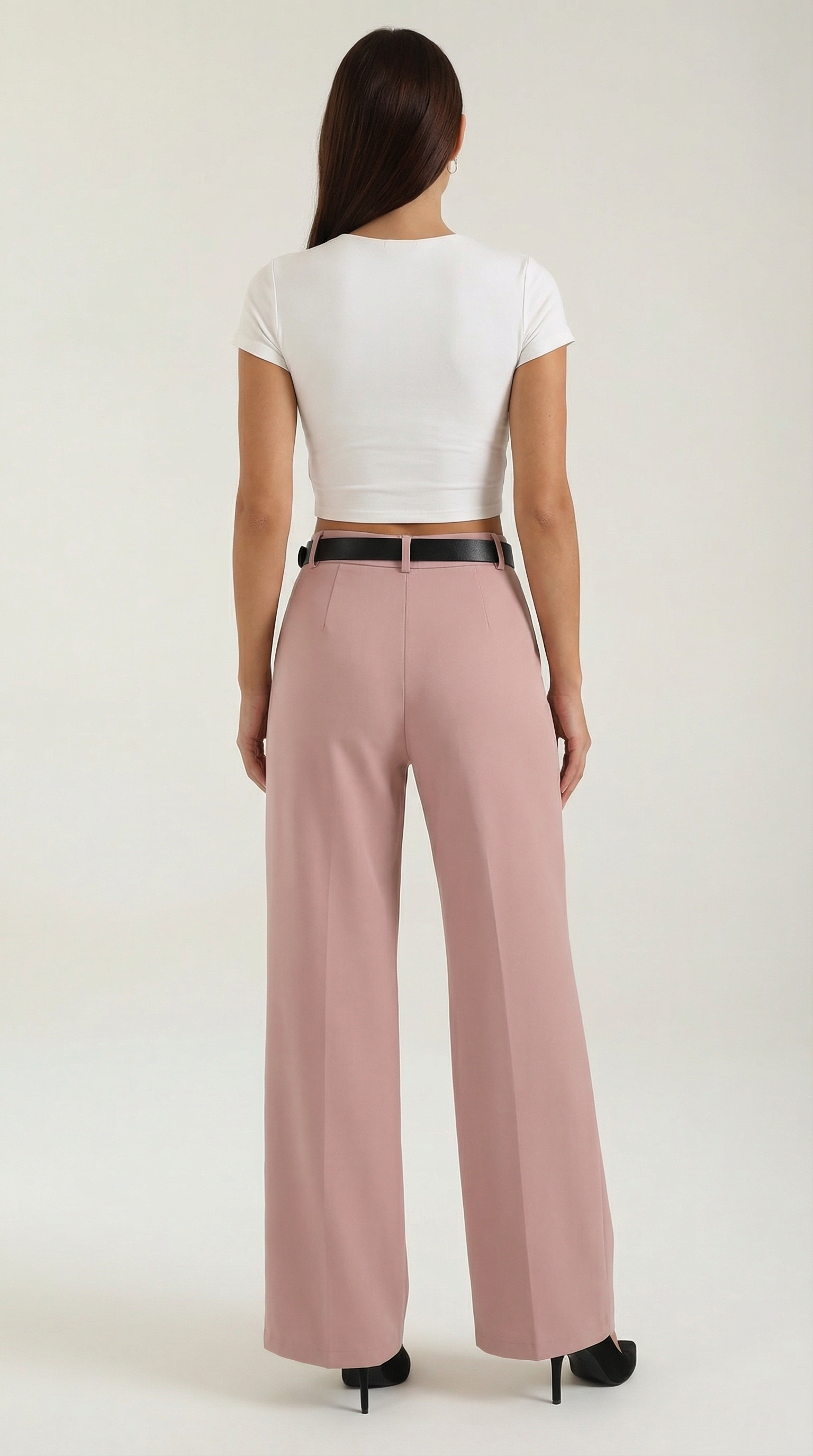 Bertha Women's Pleated Belted Wide-Leg Trousers