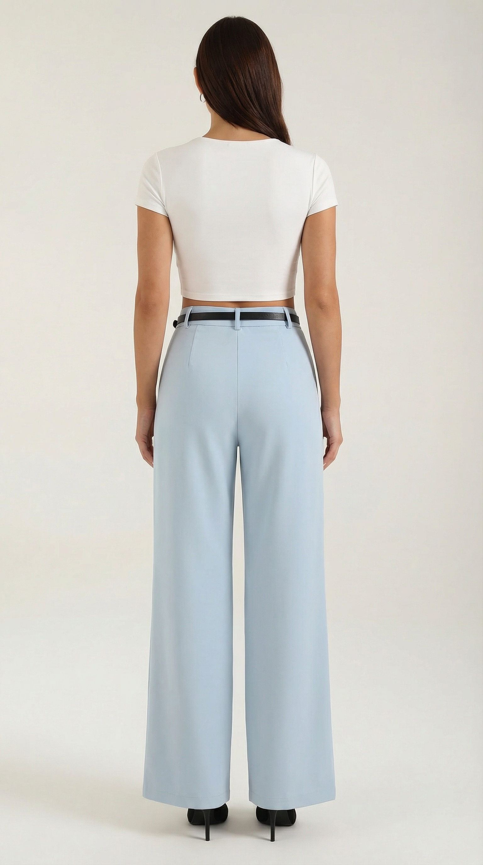 Bertha Women's Pleated Belted Wide-Leg Trousers