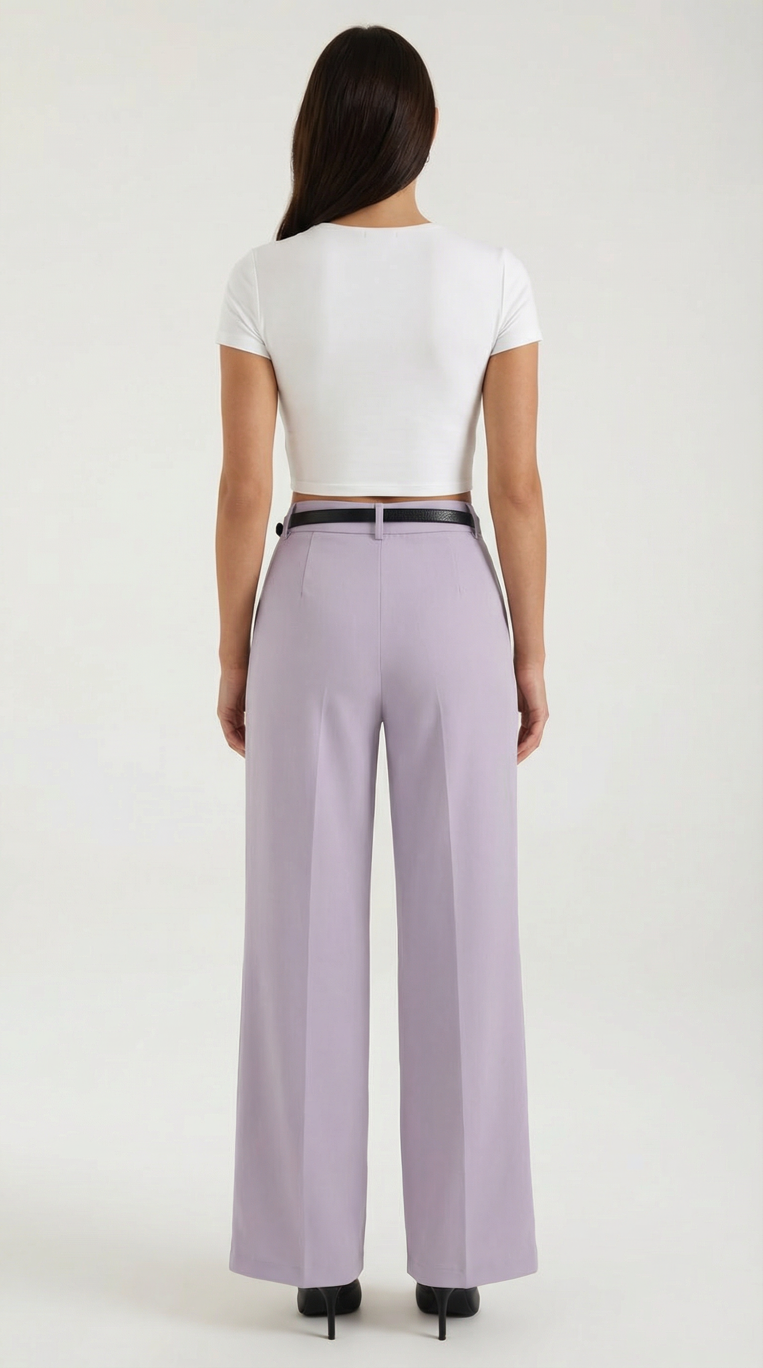 Bertha Women's Pleated Belted Wide-Leg Trousers
