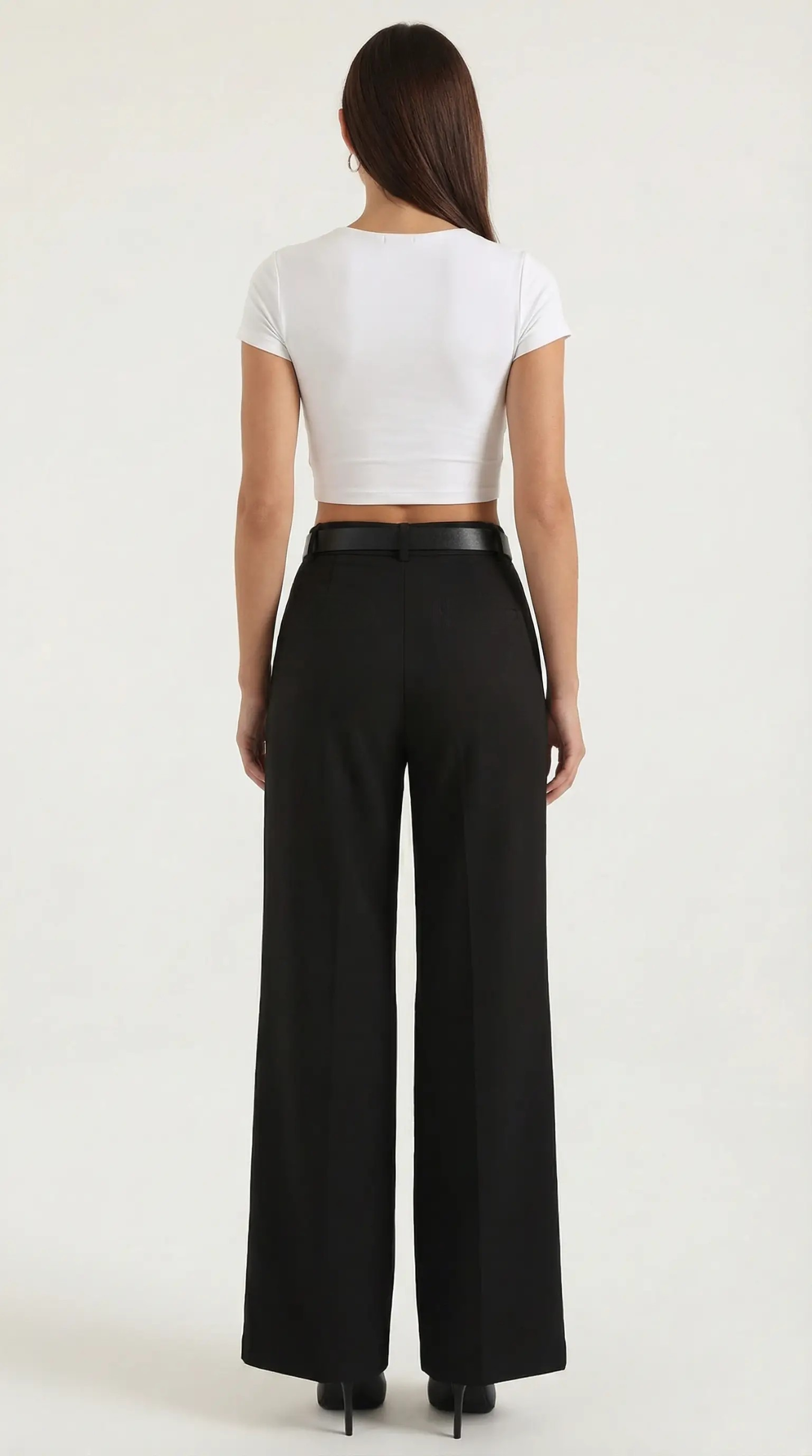 Bertha Women's Pleated Belted Wide-Leg Trousers