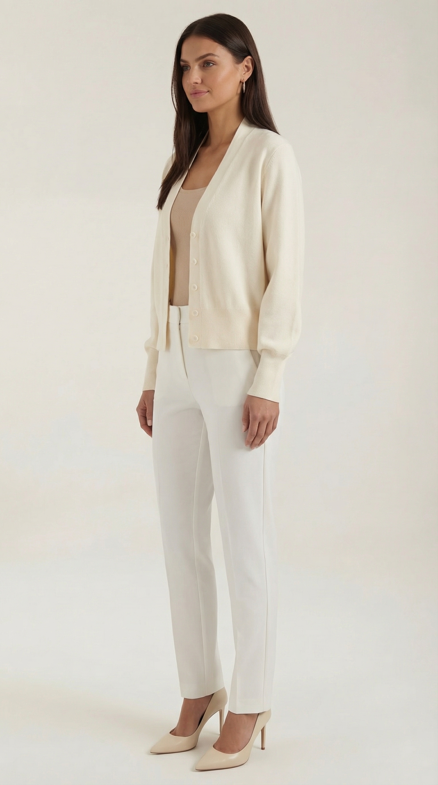 Bonnie Women's Split Hem V-Neck Button Cardigan