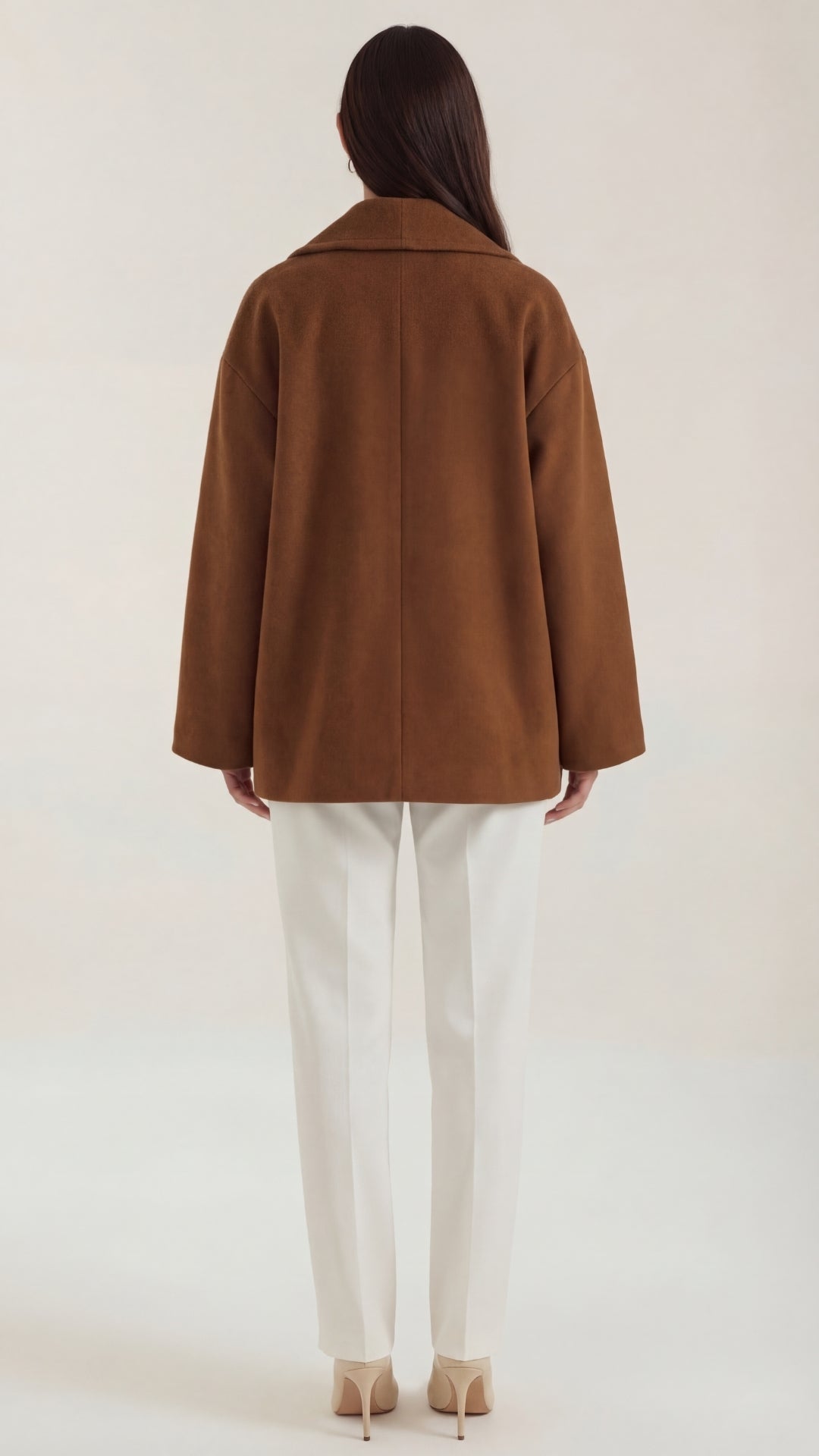 Carolyn Women's Oversized Double-Breasted Short Coat