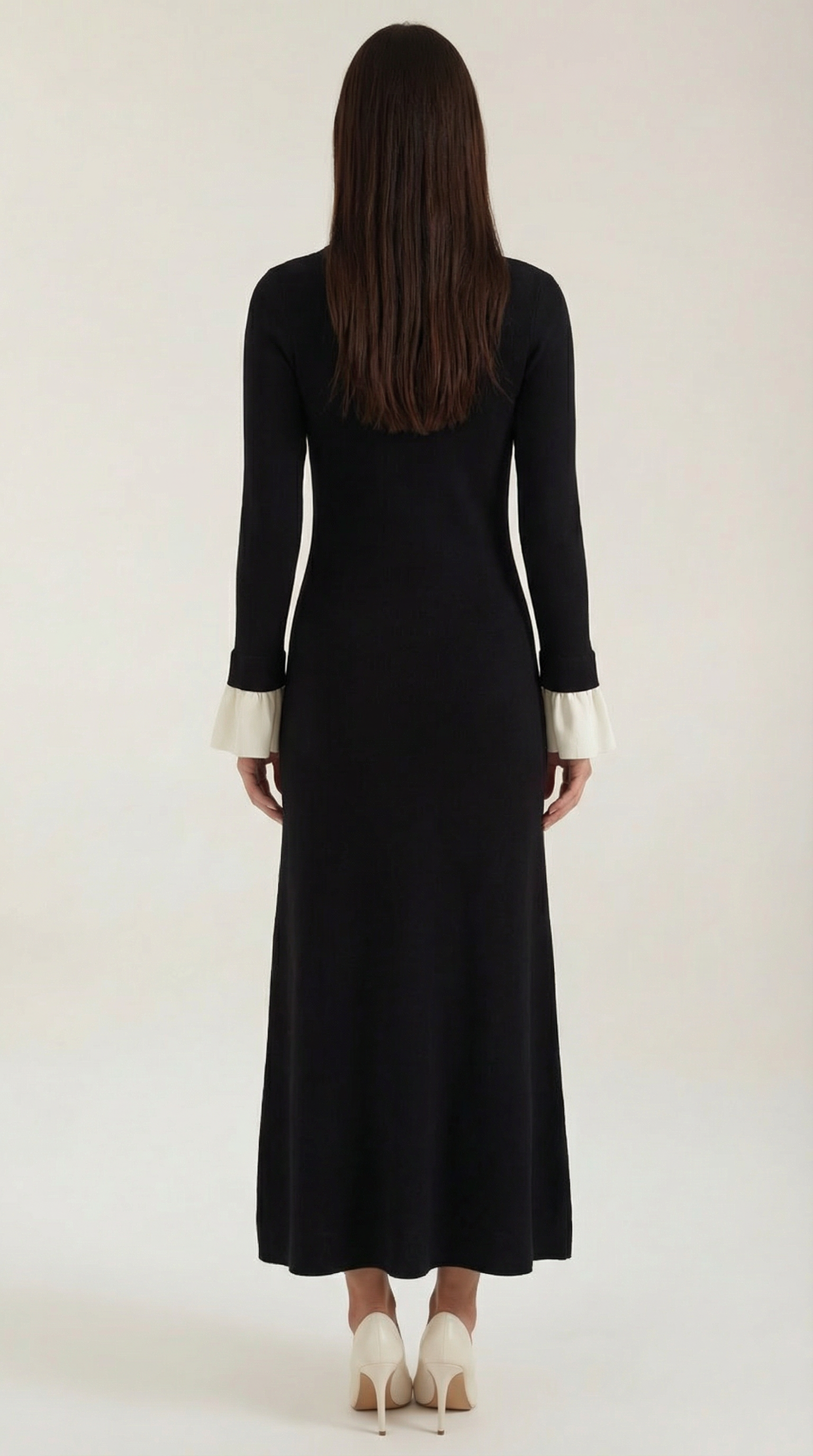 Charlotte Women's Contrast Cuff Knit Maxi Dress
