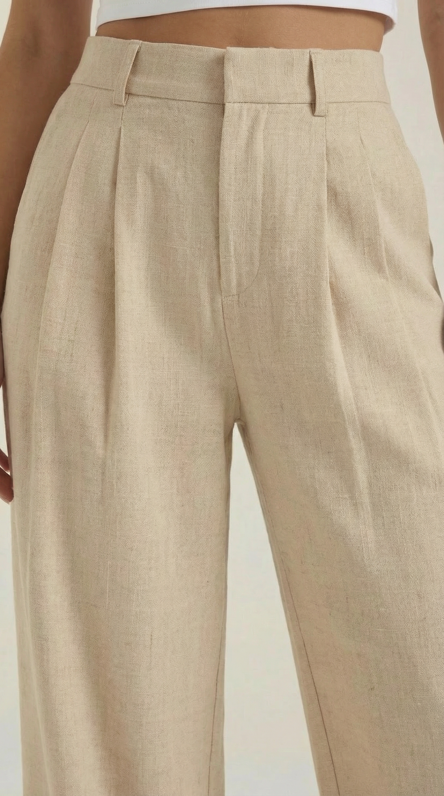 Courtney Women's Pleated High-Rise Wide Leg Trousers