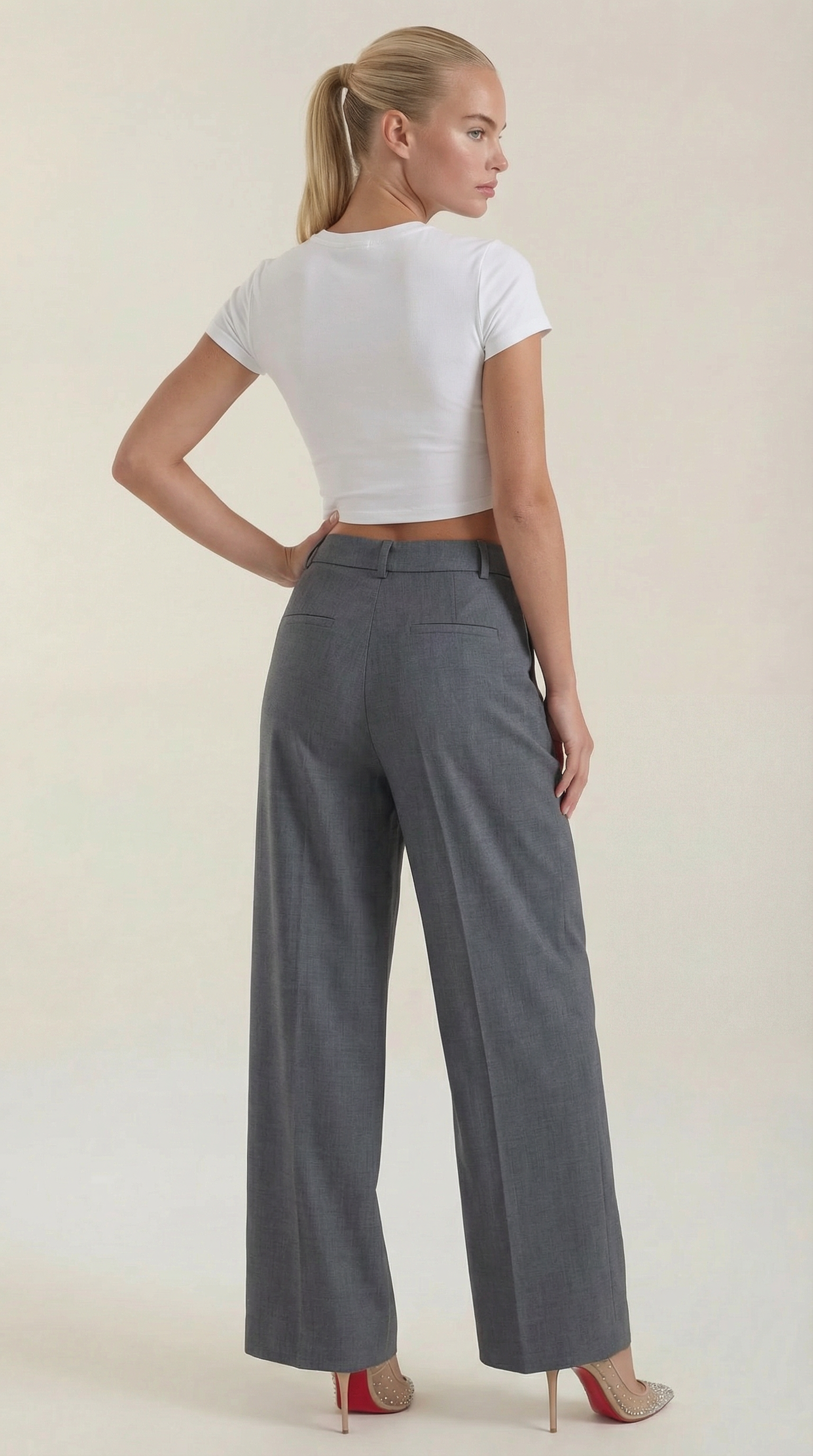 Courtney Women's Pleated High-Rise Wide Leg Trousers