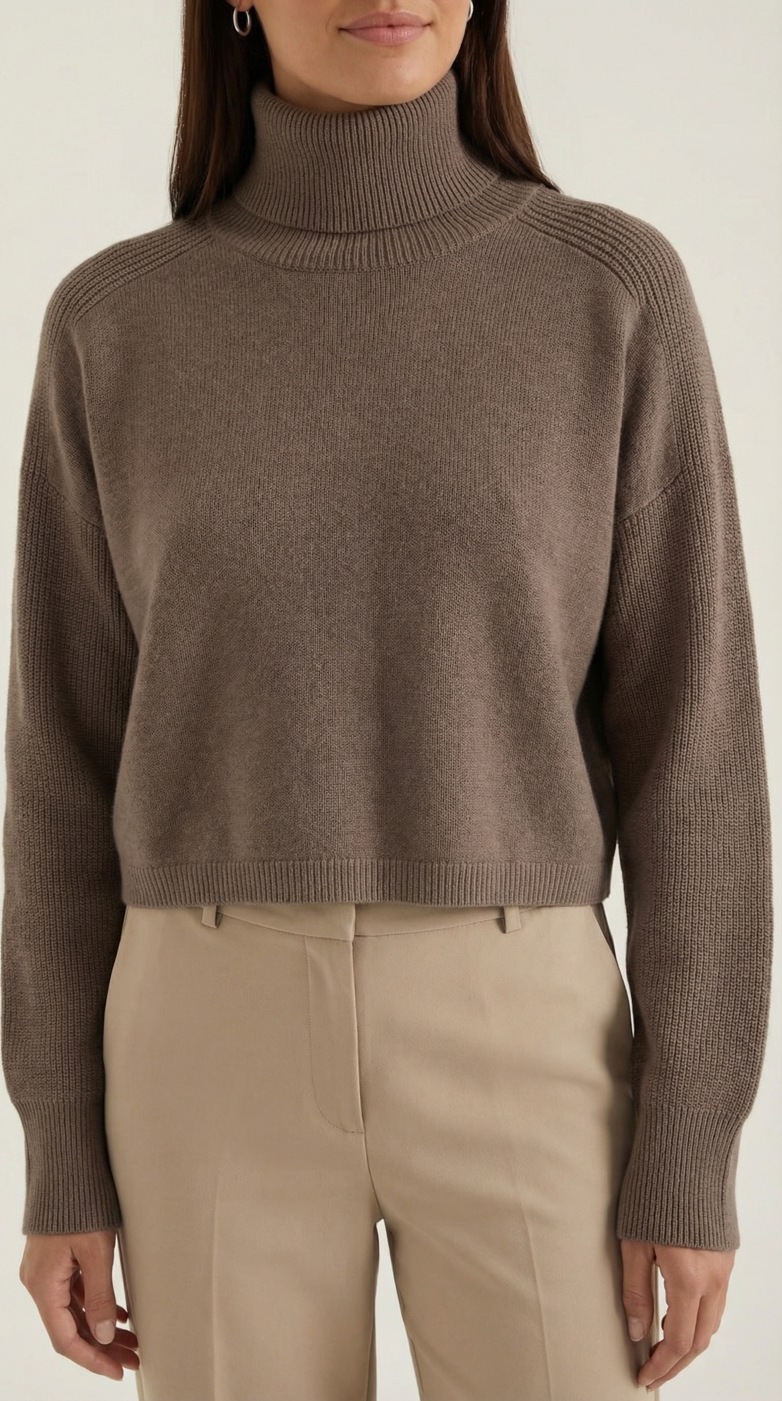 Denise Women's Oversized Knitted Turtleneck Jumper