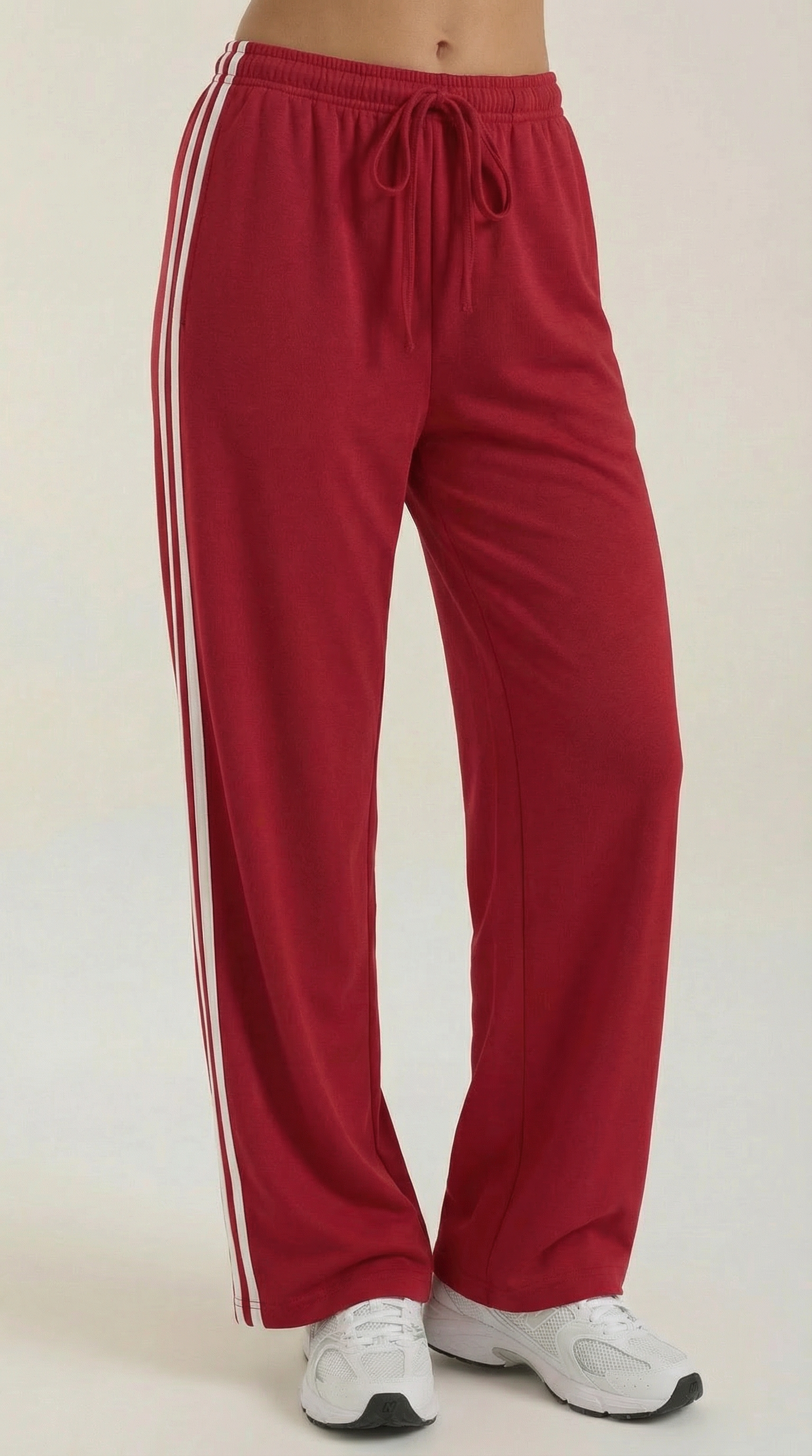 Eileen Women's Drawstring Wide Leg Side Stripe Joggers