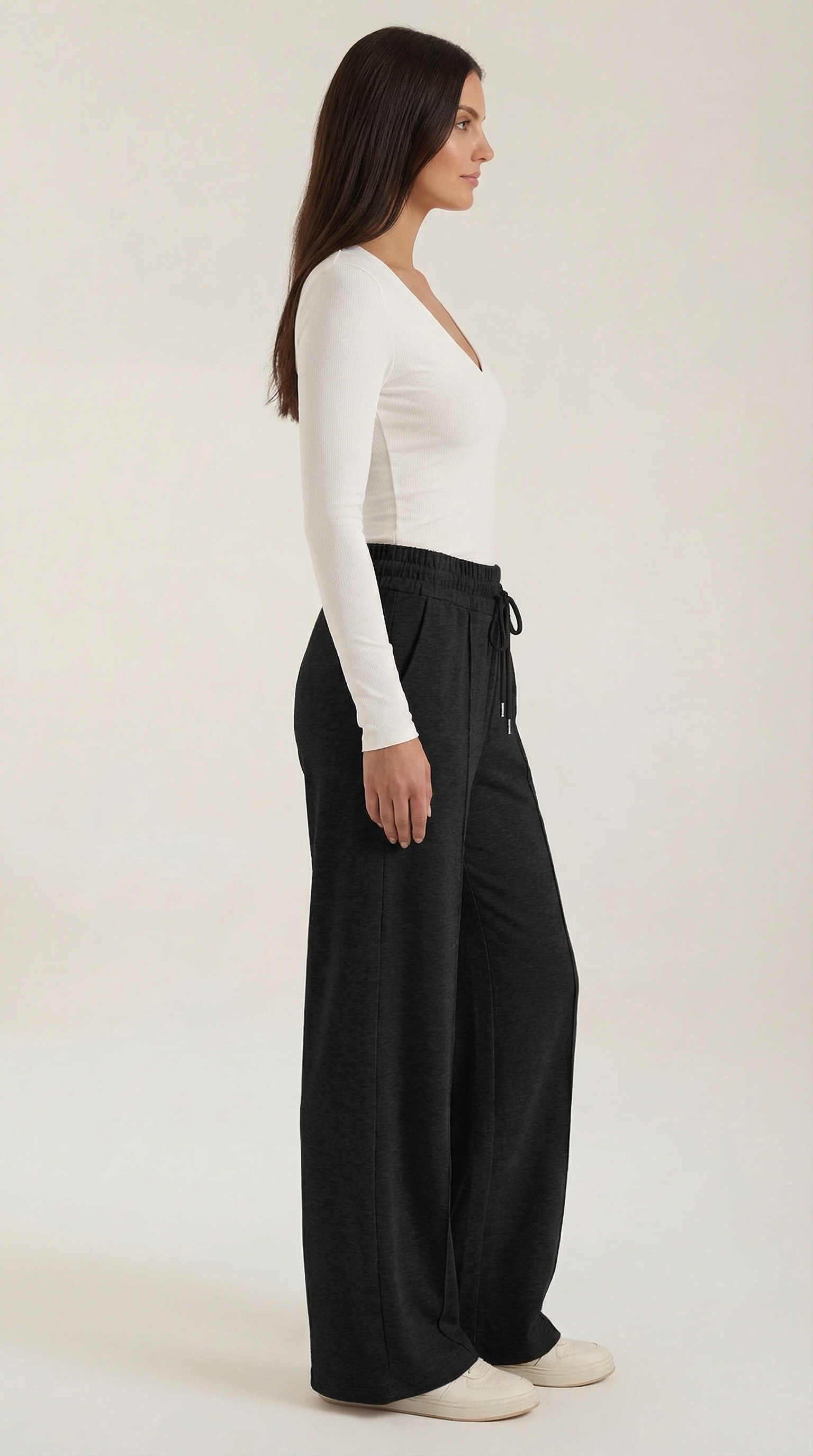 Ellie Women's Drawstring Wide Leg Casual Trousers