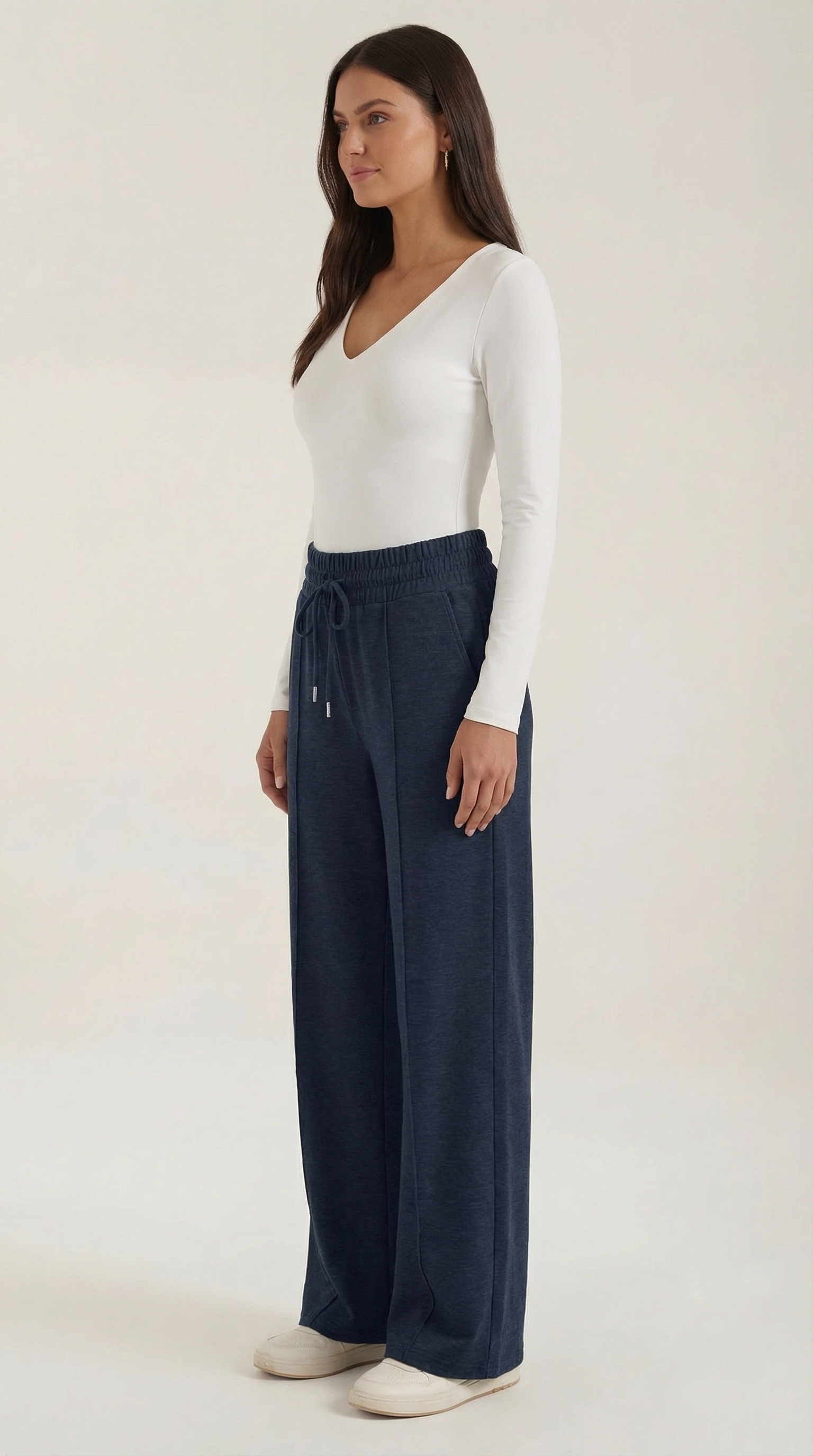 Ellie Women's Drawstring Wide Leg Casual Trousers