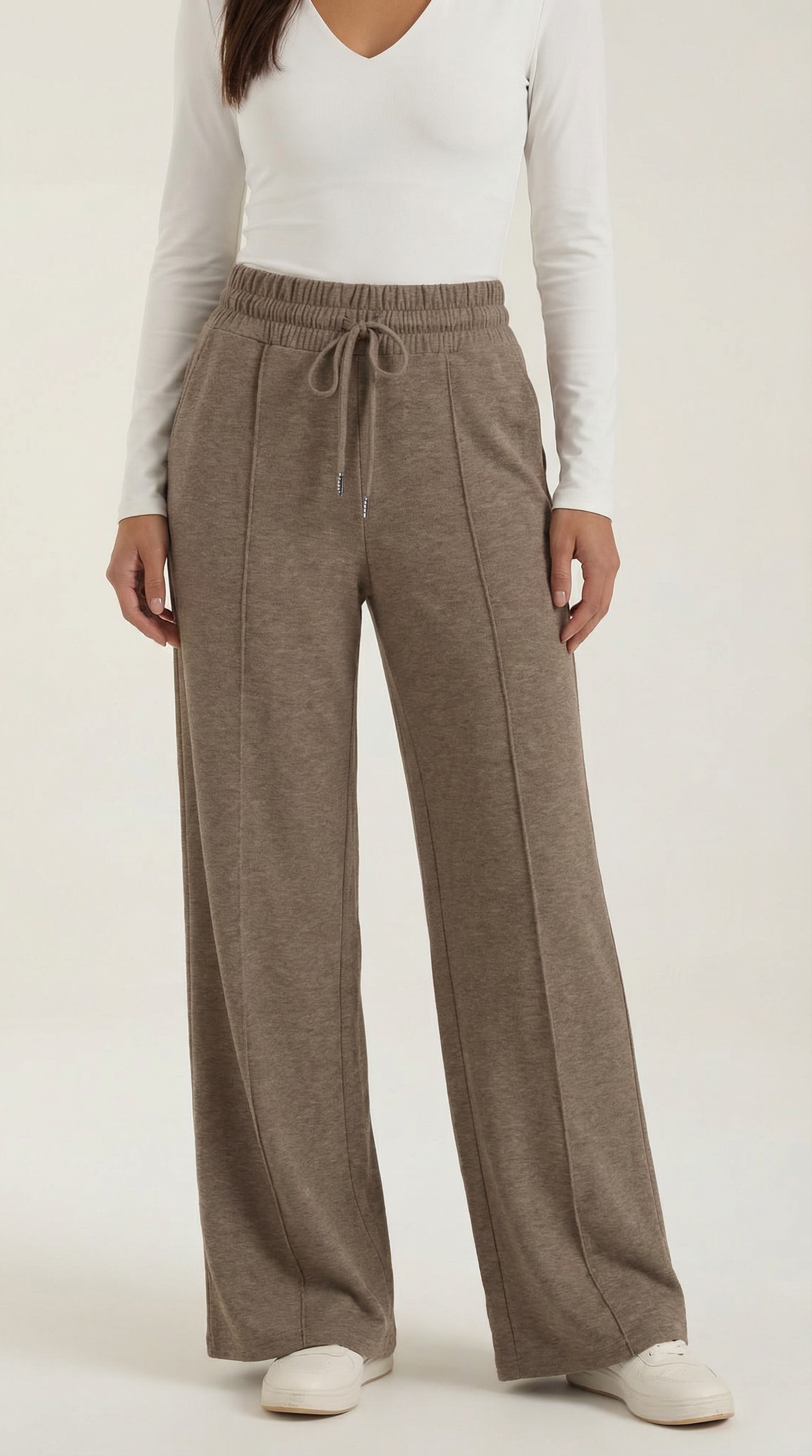 Ellie Women's Drawstring Wide Leg Casual Trousers