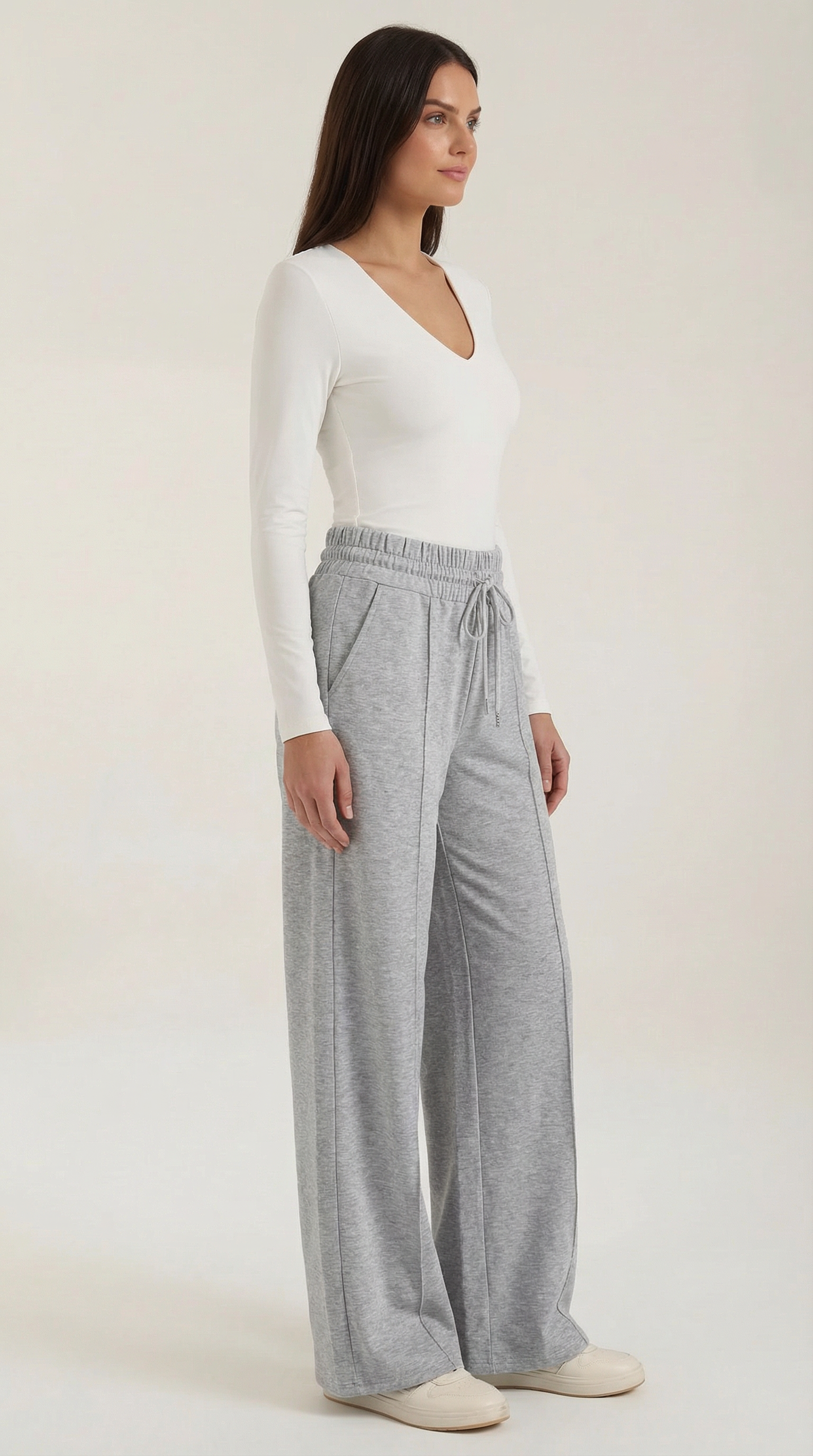 Ellie Women's Drawstring Wide Leg Casual Trousers