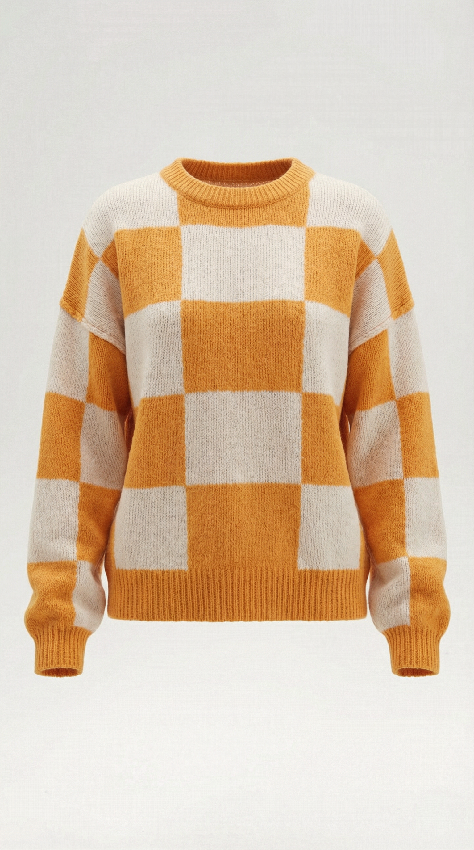 Emma Women's Oversized Checkerboard Knit Jumper