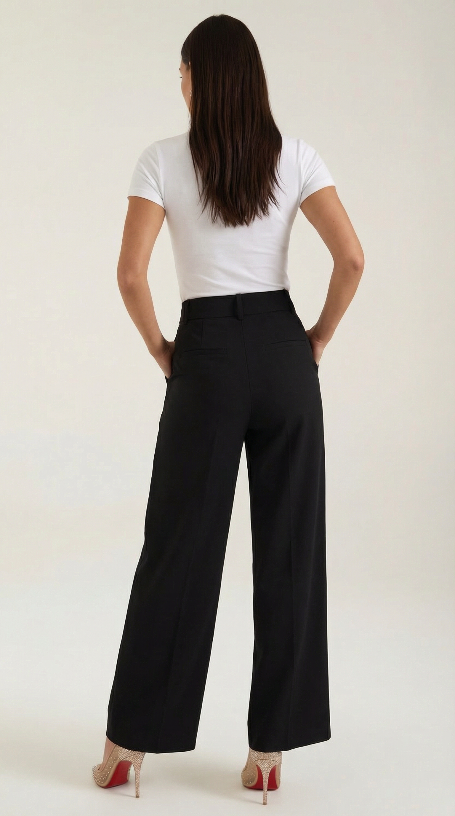 Emma Women's Pleated High Waist Wide-Leg Trousers