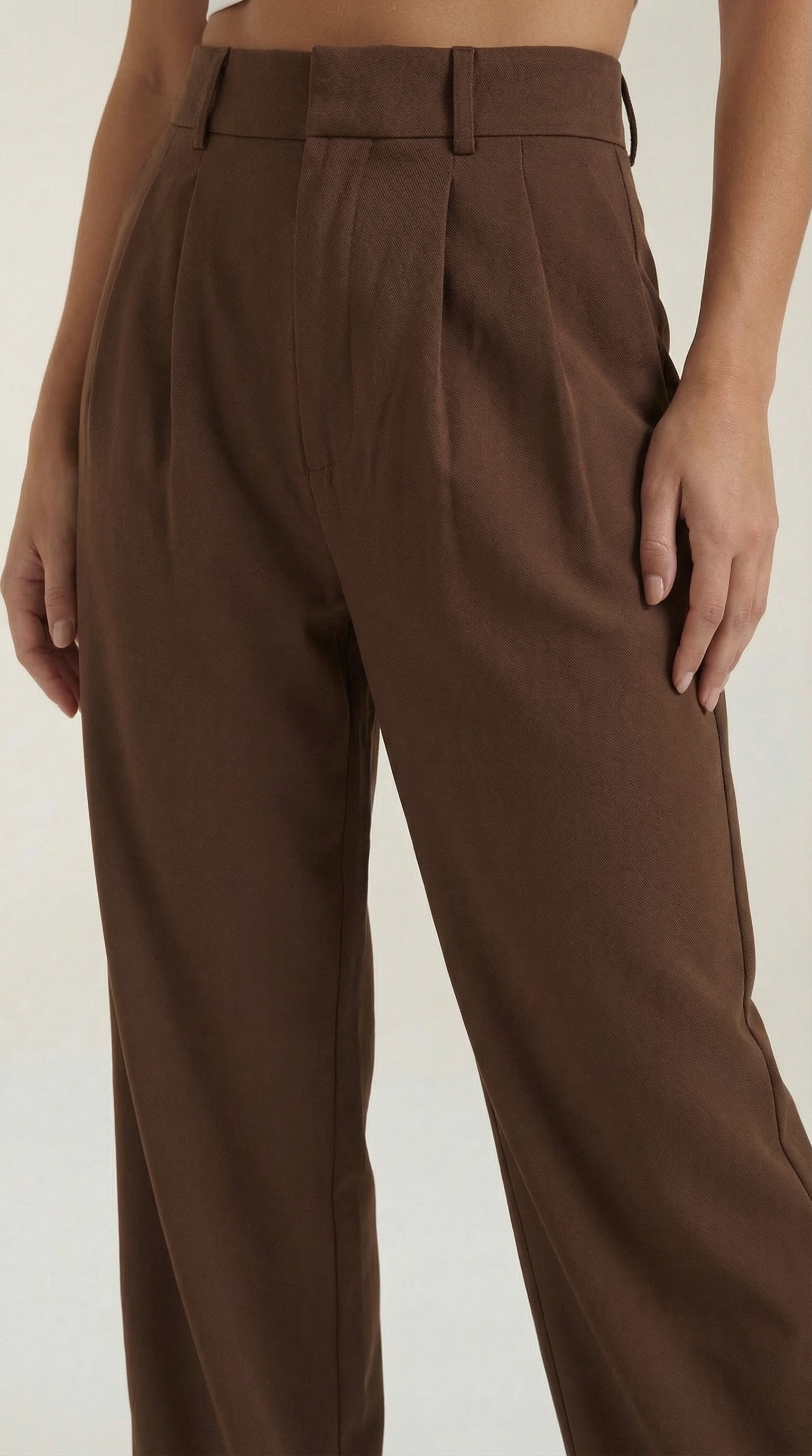 Emma Women's Pleated High Waist Wide-Leg Trousers