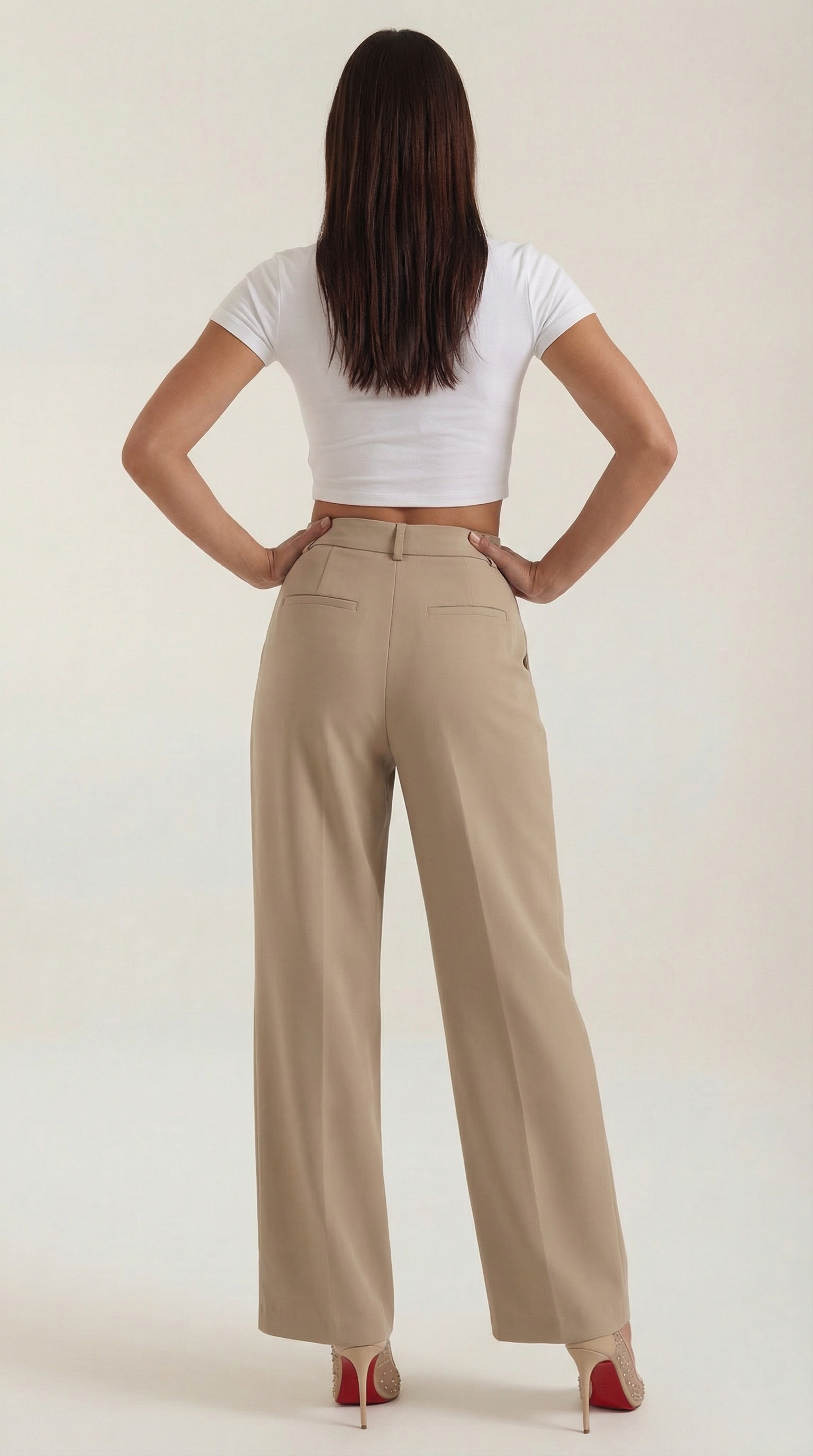 Emma Women's Pleated High Waist Wide-Leg Trousers