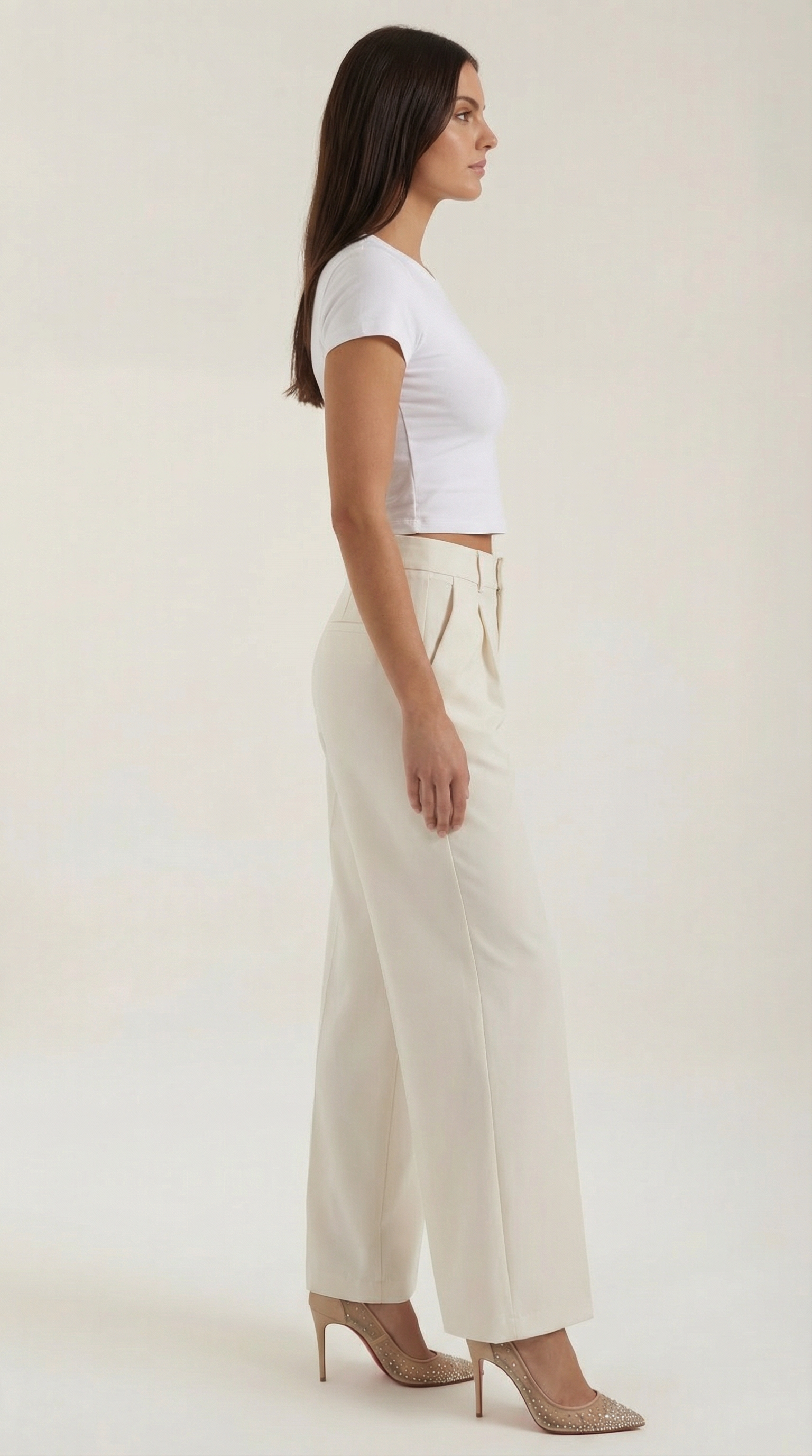 Emma Women's Pleated High Waist Wide-Leg Trousers