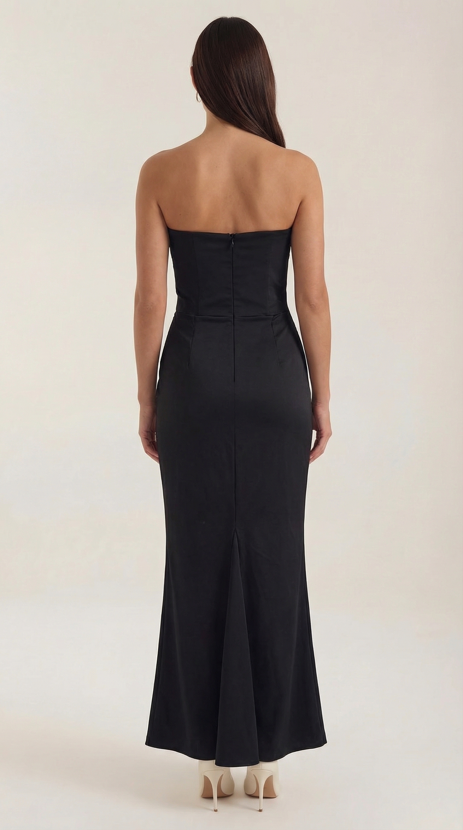 Fiorella Women's Strapless Ruched Corset Maxi Dress