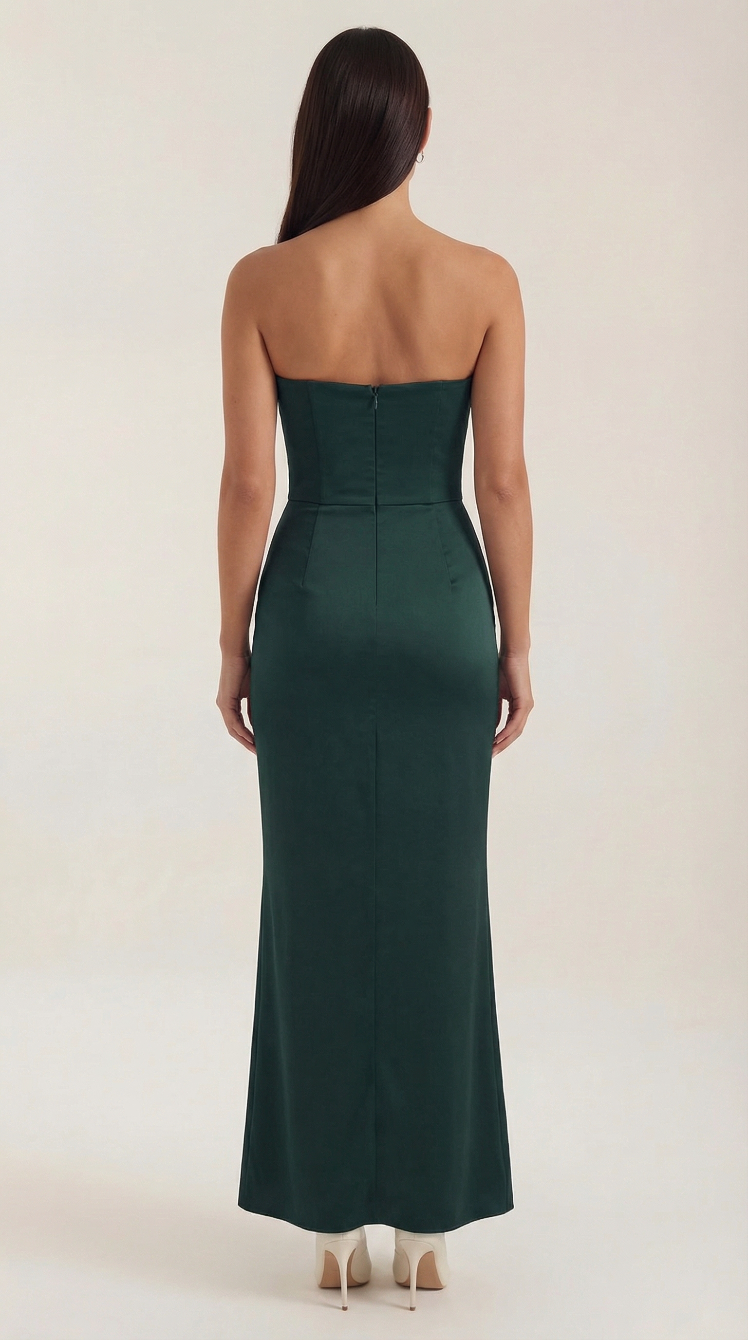 Fiorella Women's Strapless Ruched Corset Maxi Dress