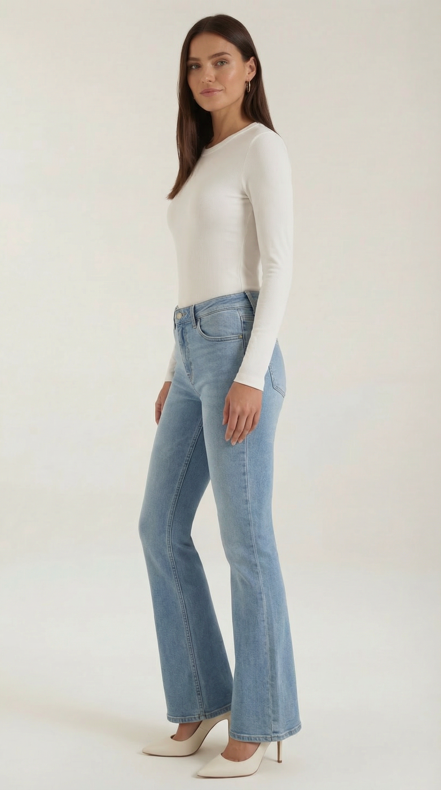 Freya Women's Crew Neck Ribbed Long Sleeve Top