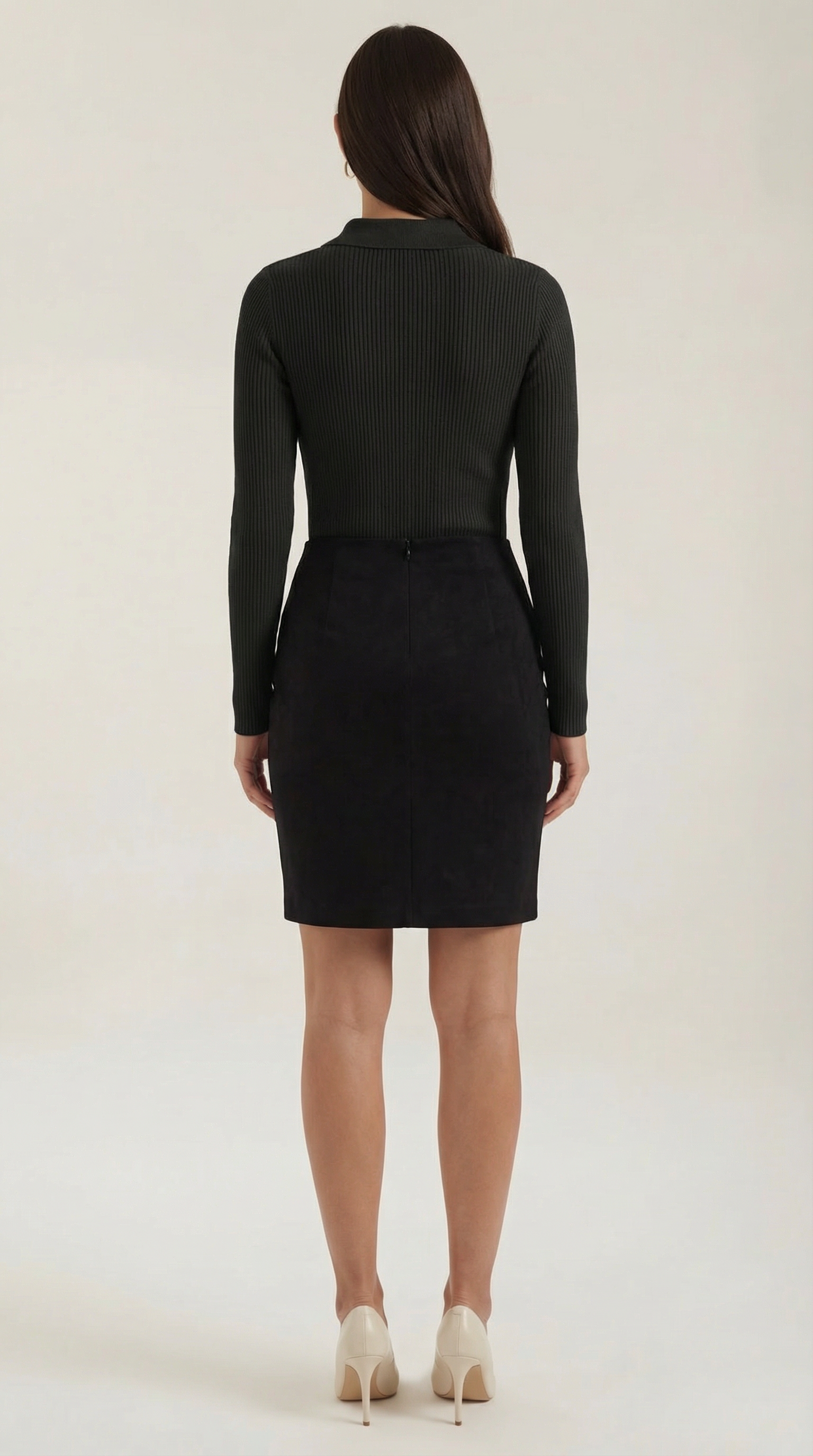 Gail Women's Collared Long Sleeve Wool-Look Top