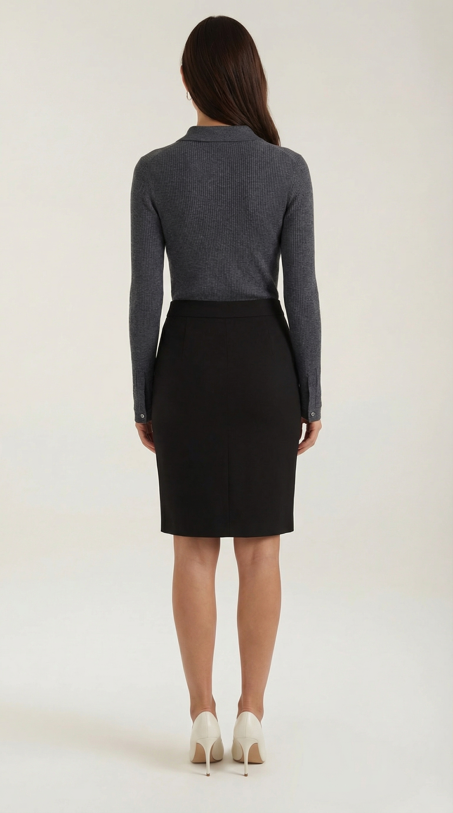Gail Women's Collared Long Sleeve Wool-Look Top
